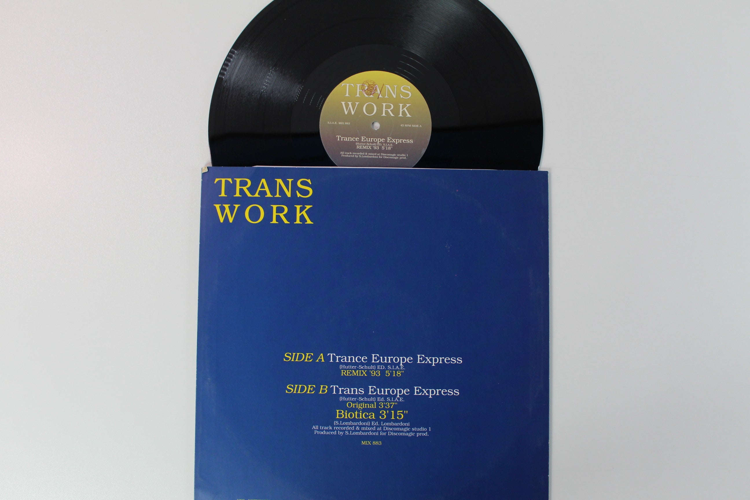 Trans Work - Trance Europe Express on Discomagic 45 RPM 12" Single