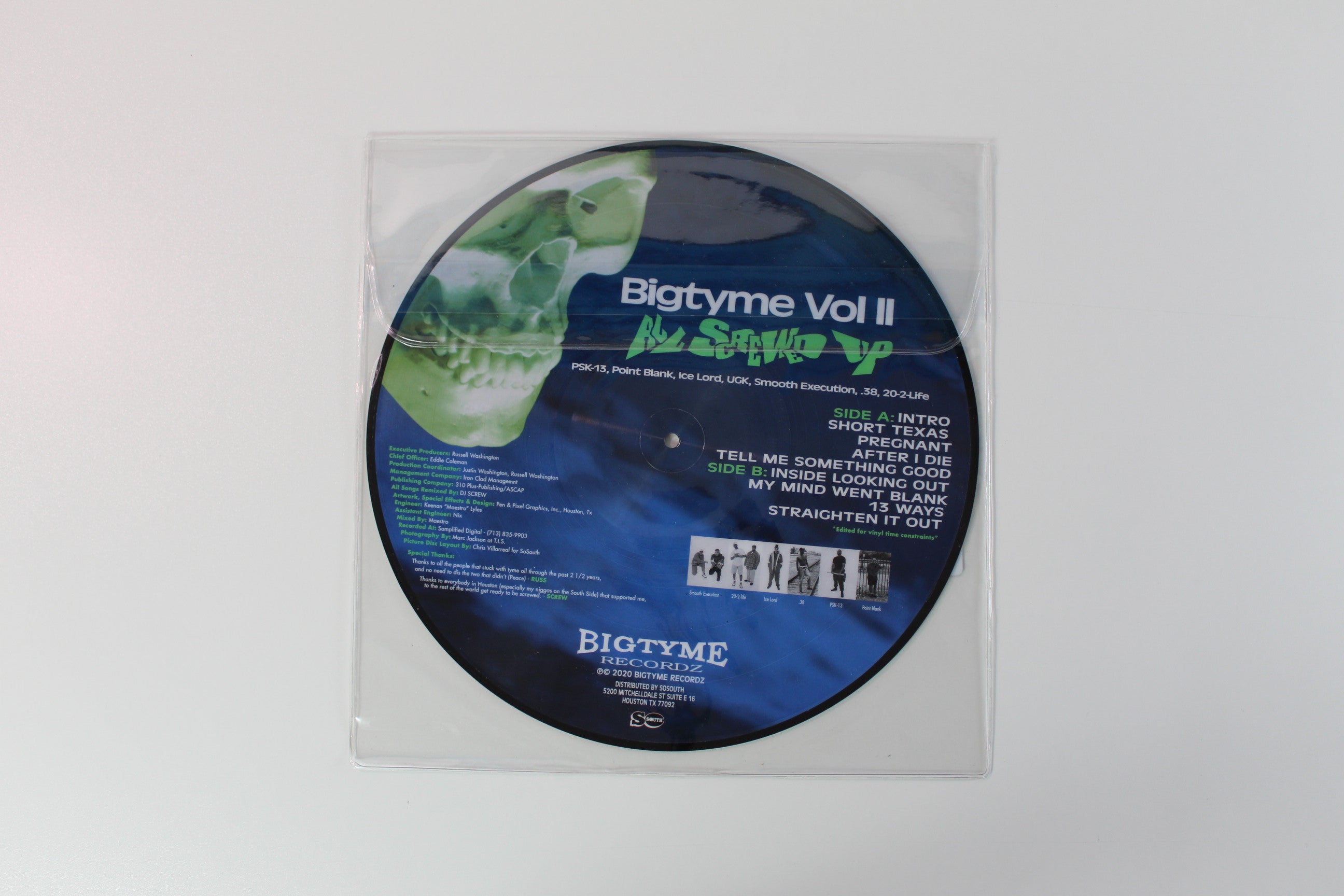 DJ Screw - Bigtyme Vol II All Screwed Up on Bigtyme Recordz Ltd Picture Disc