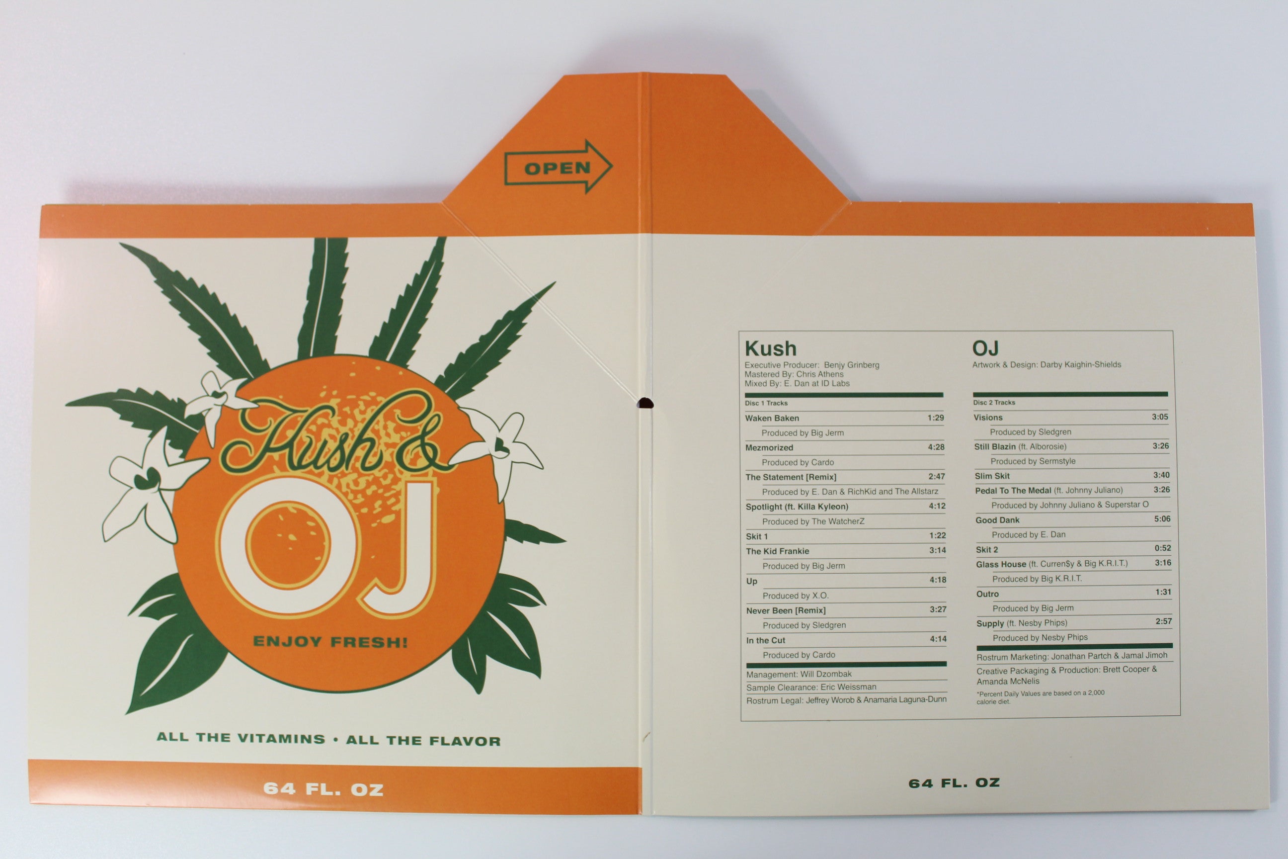 Wiz Khalifa - Kush & OJ on Rostrum Ltd Green / Black Vinyl