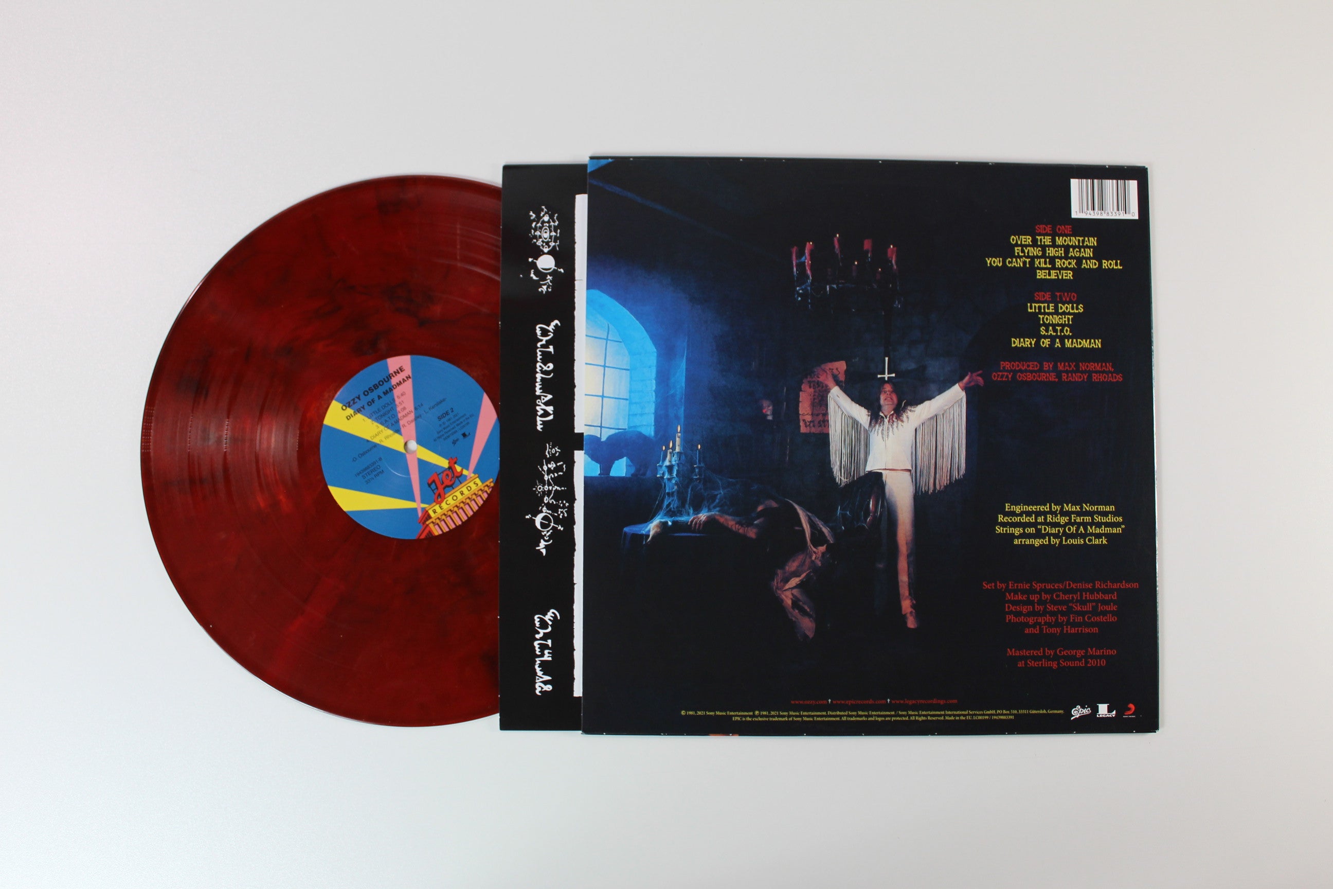 Ozzy Osbourne - Diary Of A Madman on Epic Legacy Red & Black Swirl Reissue