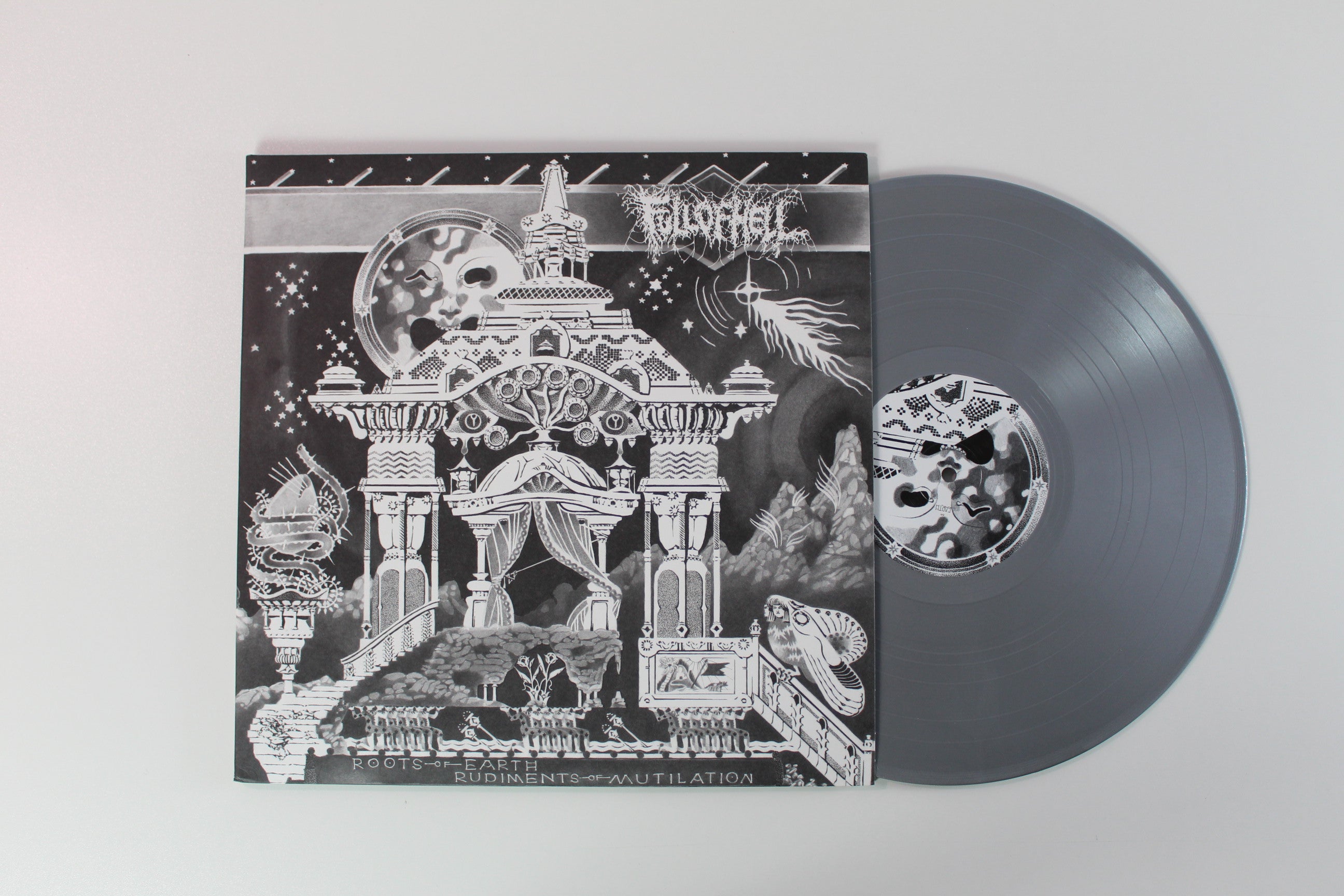 Full Of Hell - Roots Of Earth / Rudiments Of Mutilation Self Release4 Ltd 45 RPM Silver Moon Vinyl