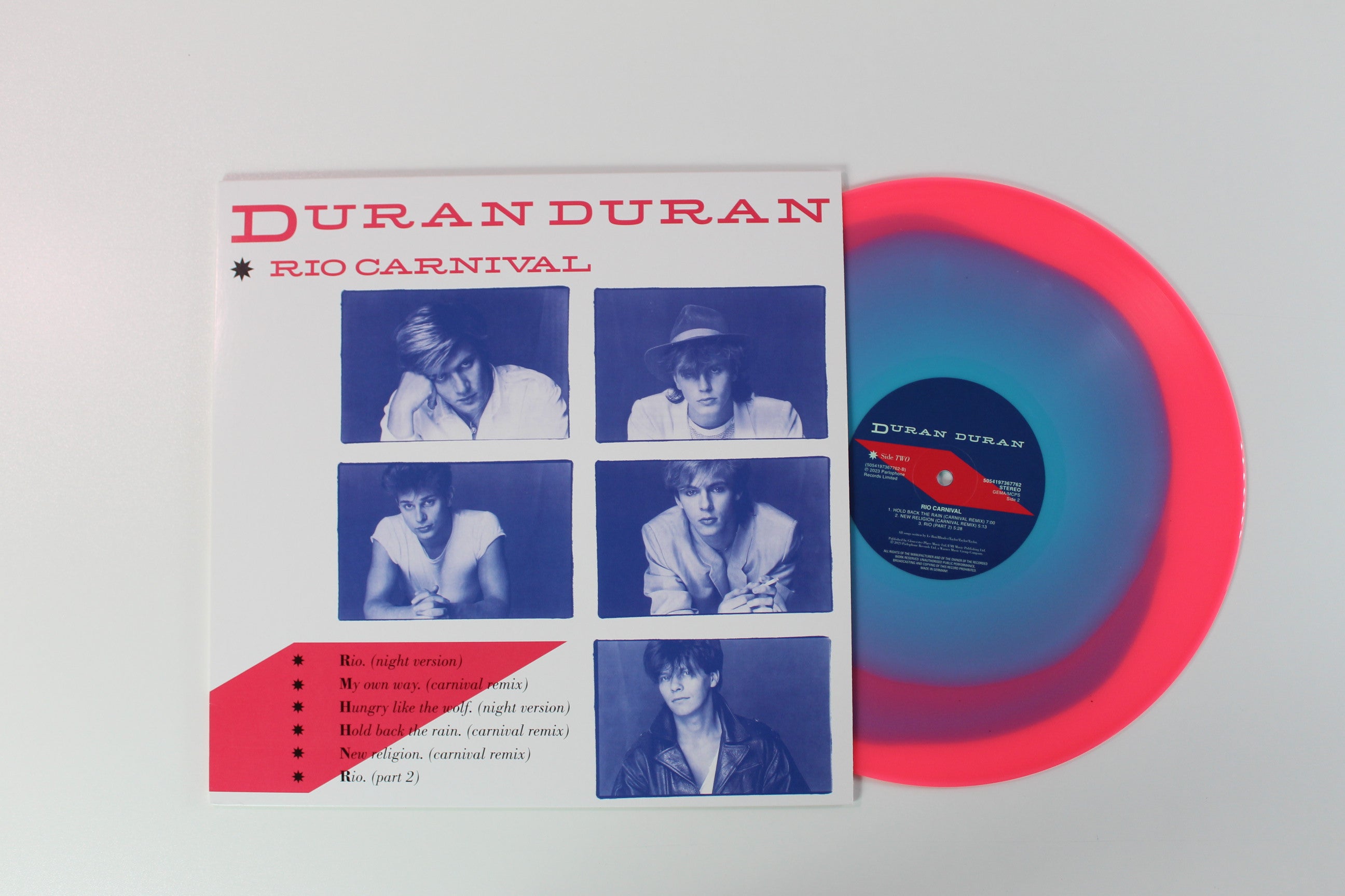 Duran Duran - Rio Carnival on Parlophone RSD 2023 Ltd Pink & Blue Swirl