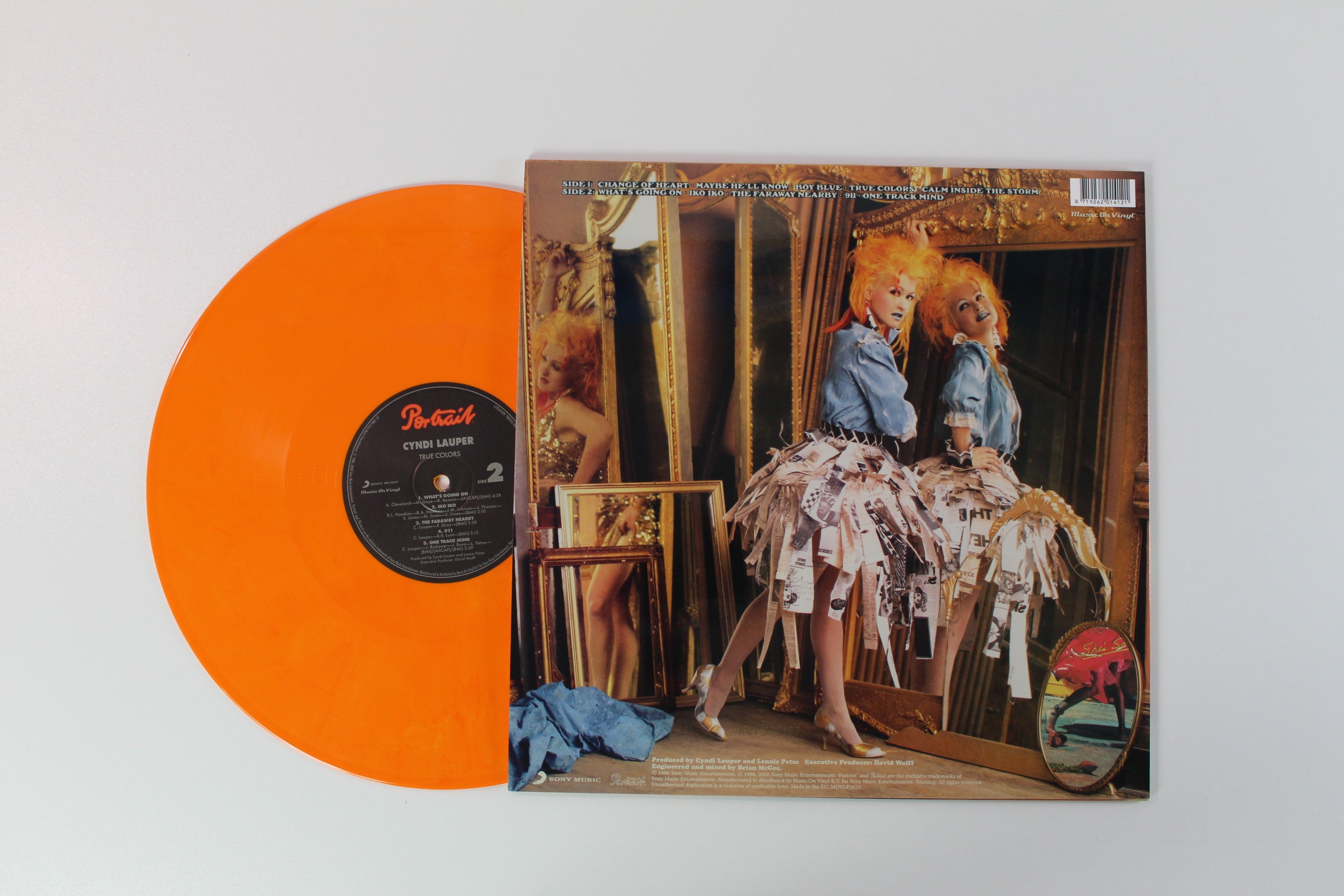 Cyndi Lauper - True Colors on Music on Vinyl Ltd Numbered Flaming Vinyl Reissue
