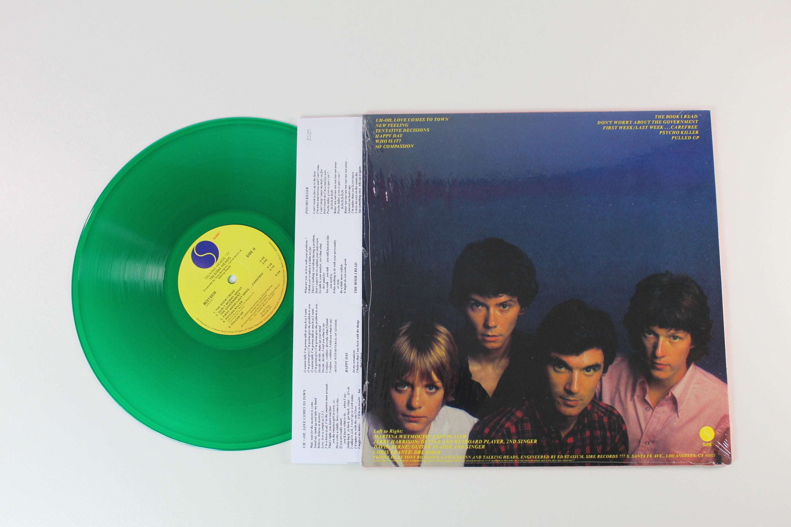 Talking Heads - Talking Heads: 77 on Sire Ltd Green Translucent Reissue