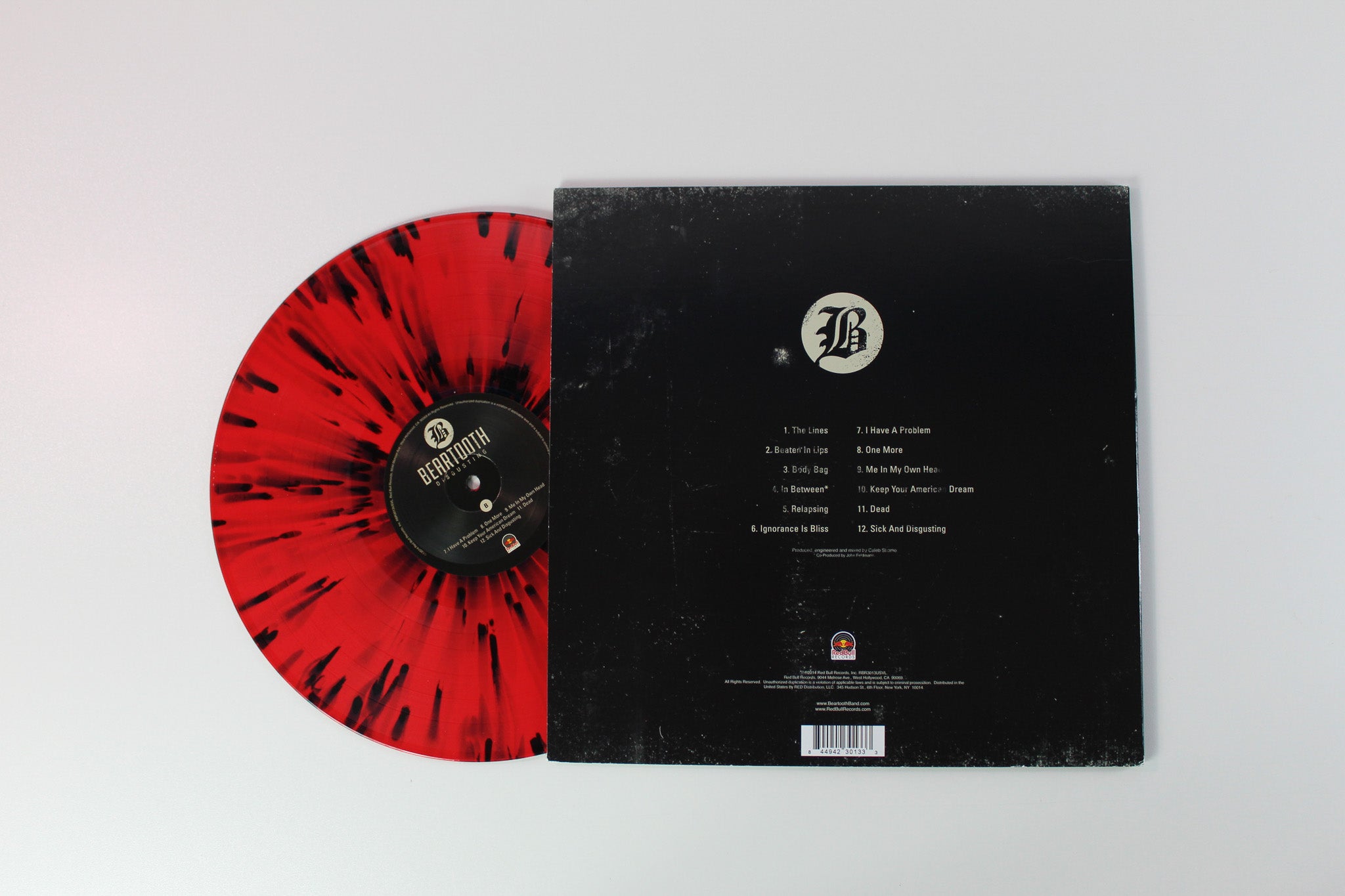 Beartooth - Disgusting on Red Bull Records Ltd Red w/ Black Splatter Hot Topic Exclusive