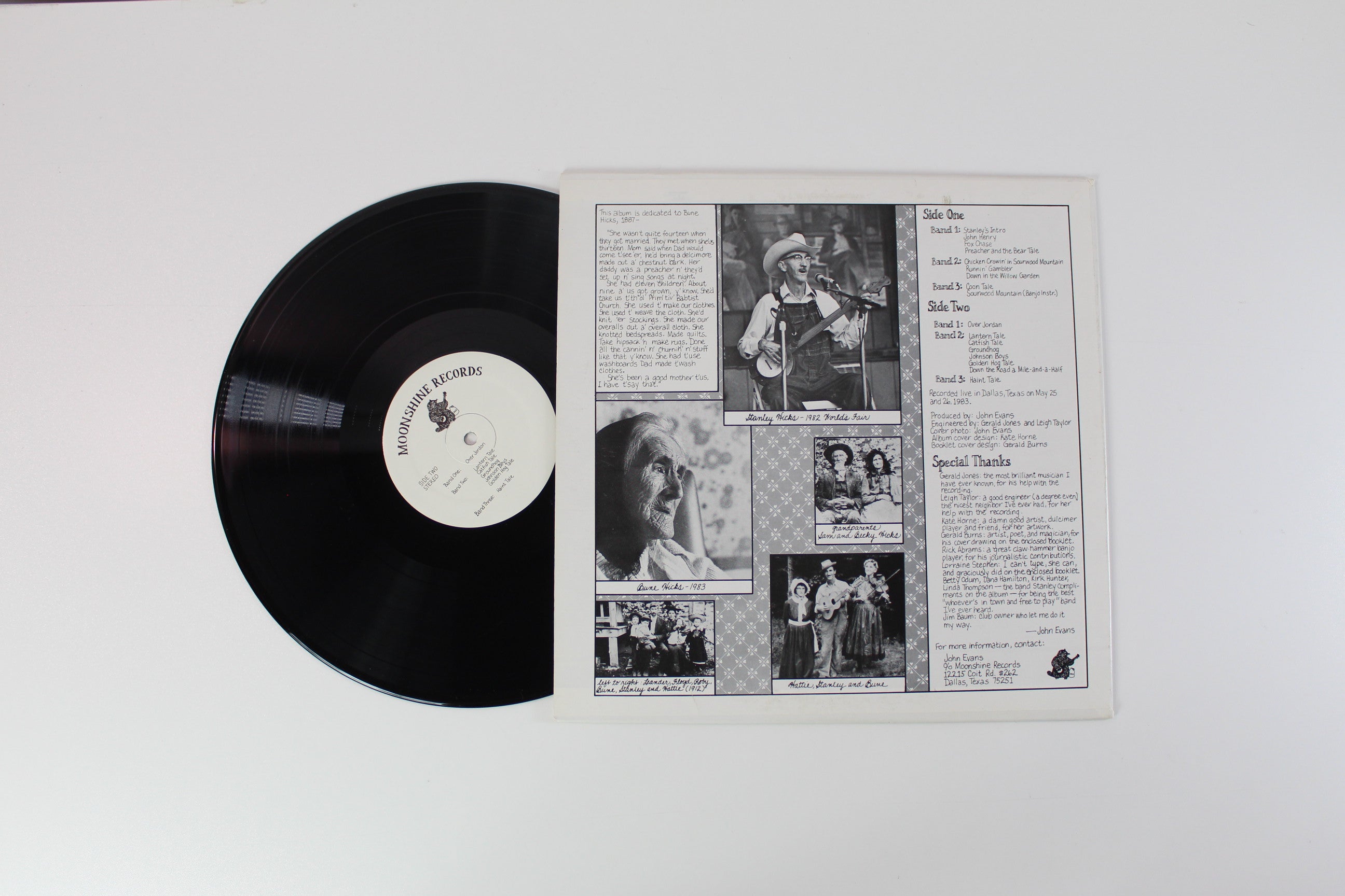 Stanley Hicks - Live on Moonshine Records