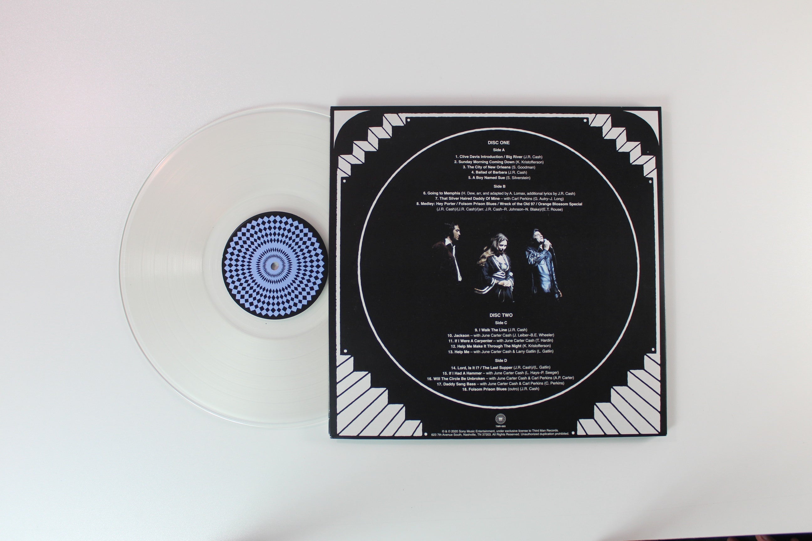 Johnny Cash - A Night To Remember on Third Man Records - Clear Vinyl w/ 7"