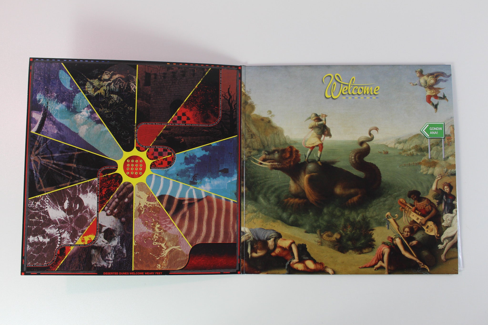 King Gizzard And The Lizard Wizard - Polygondwanaland on Blood Music Ltd Yellow Transparent w/ Blue Splatter Reissue