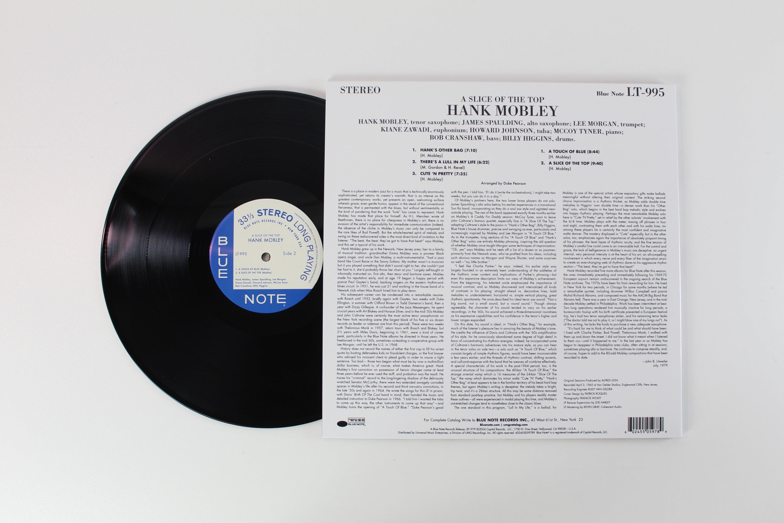 Hank Mobley - A Slice Of The Top on Blue Note Tone Poet Series Reissue