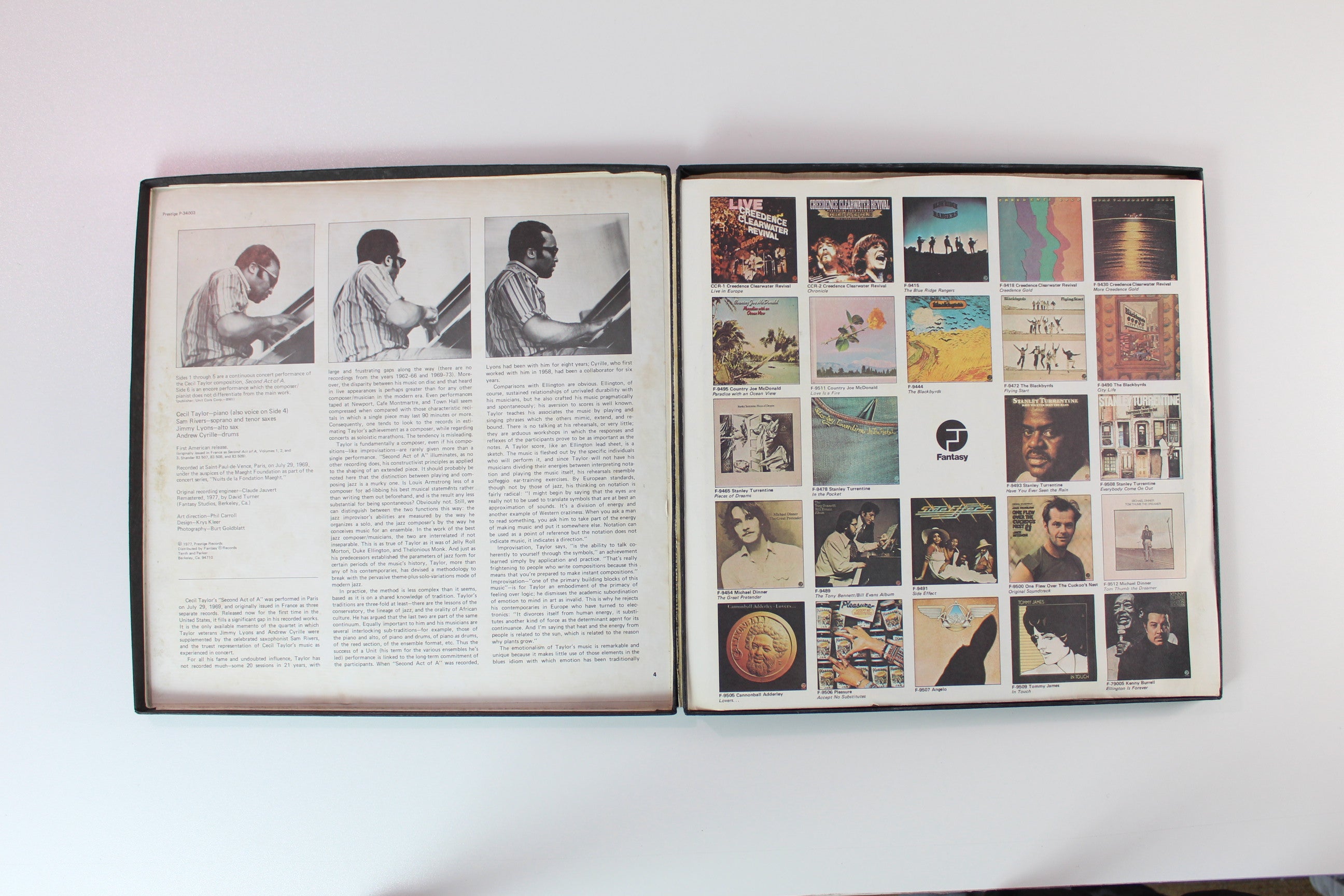 Cecil Taylor - The Great Concert Of Cecil Taylor on Prestige - 3-lp Box Set