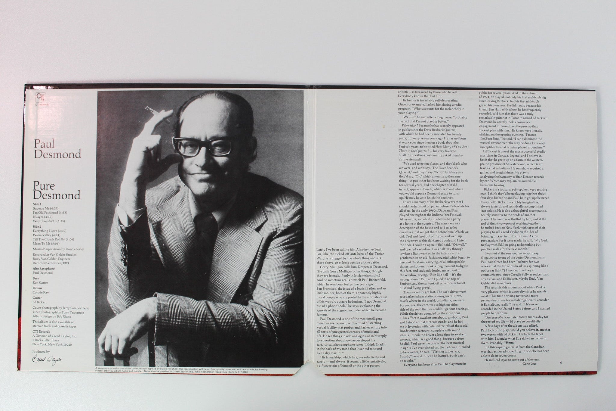 Paul Desmond - Pure Desmond on CTI Records