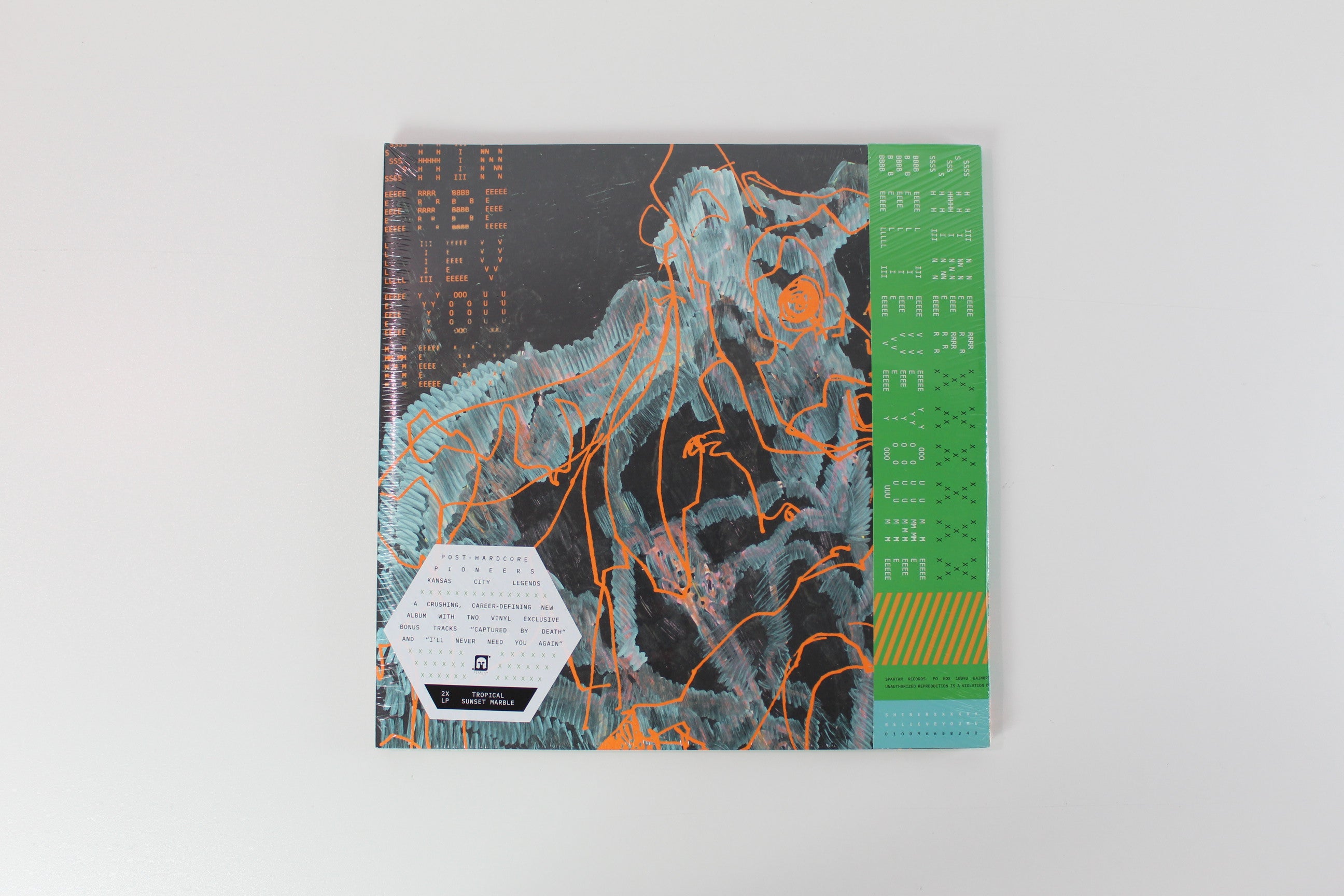 Shiner - Believeyoume on Spartan Records Ltd. Tropical Sunset Marble Vinyl Sealed