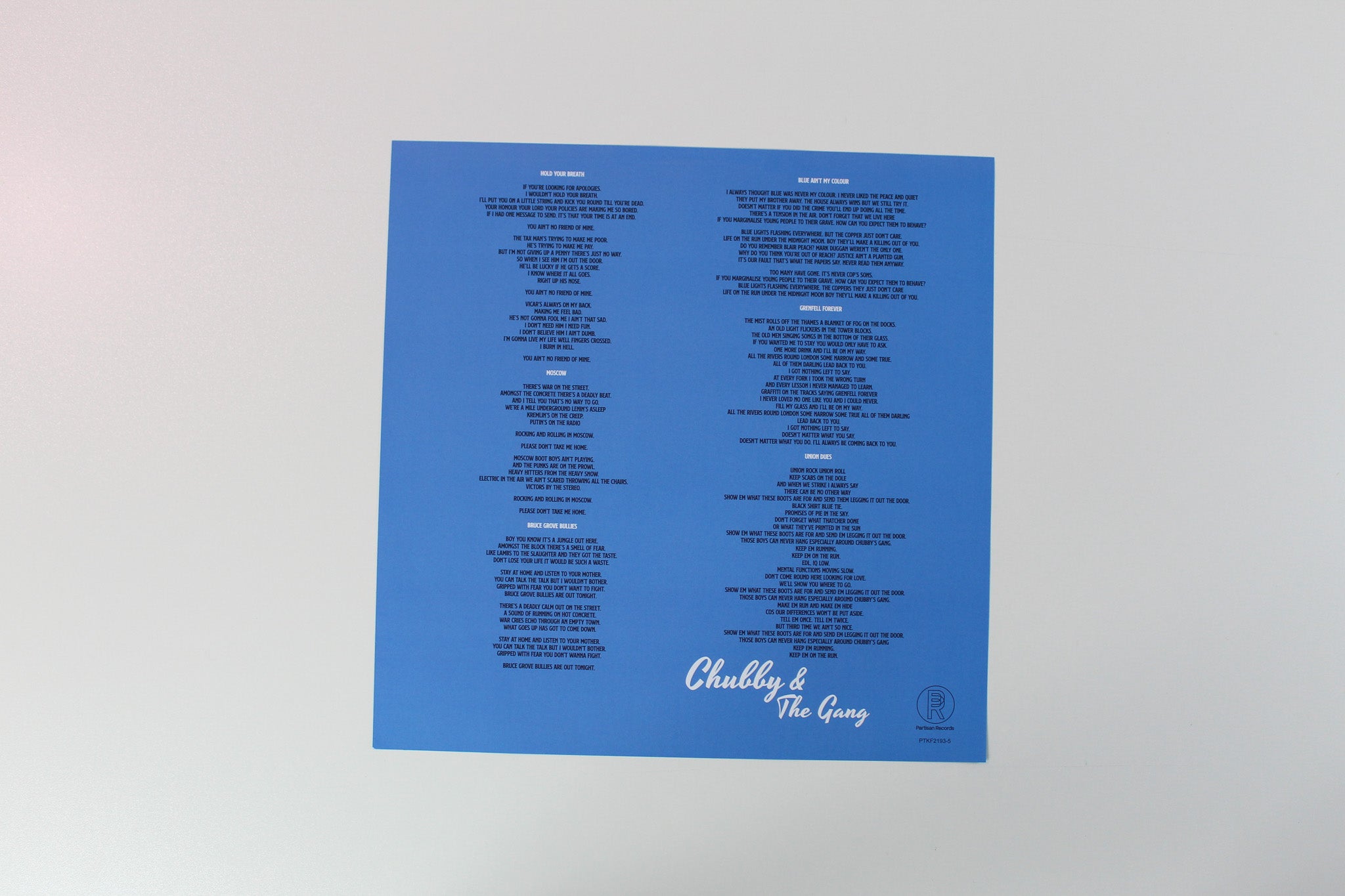 Chubby & The Gang - Speed Kills on Partisan Records