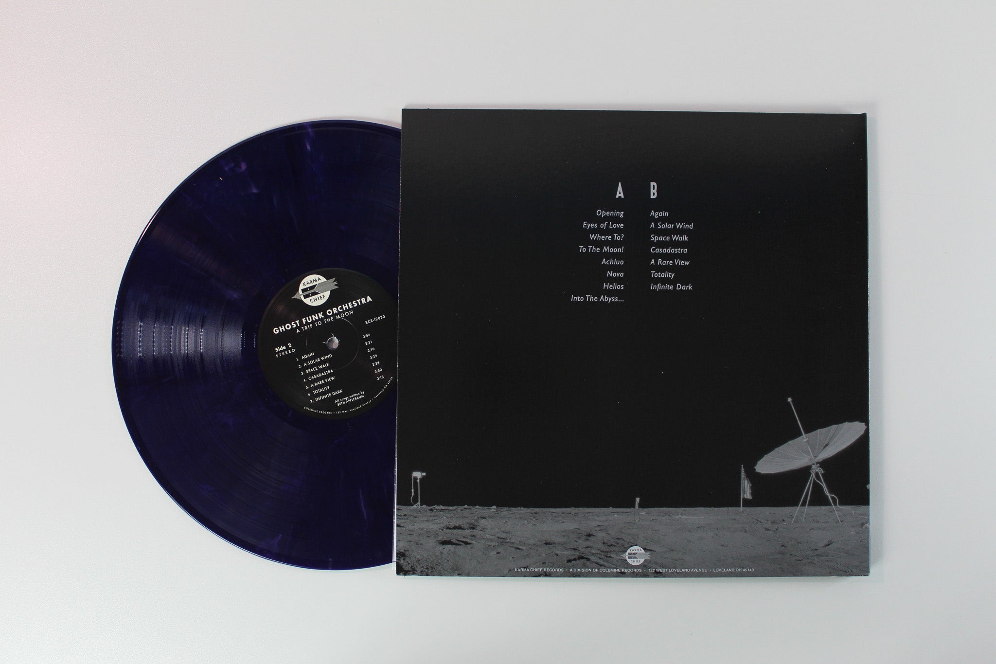 Ghost Funk Orchestra - A Trip To The Moon on Karma Chief Records - Purple w/ Pink Swirl Vinyl