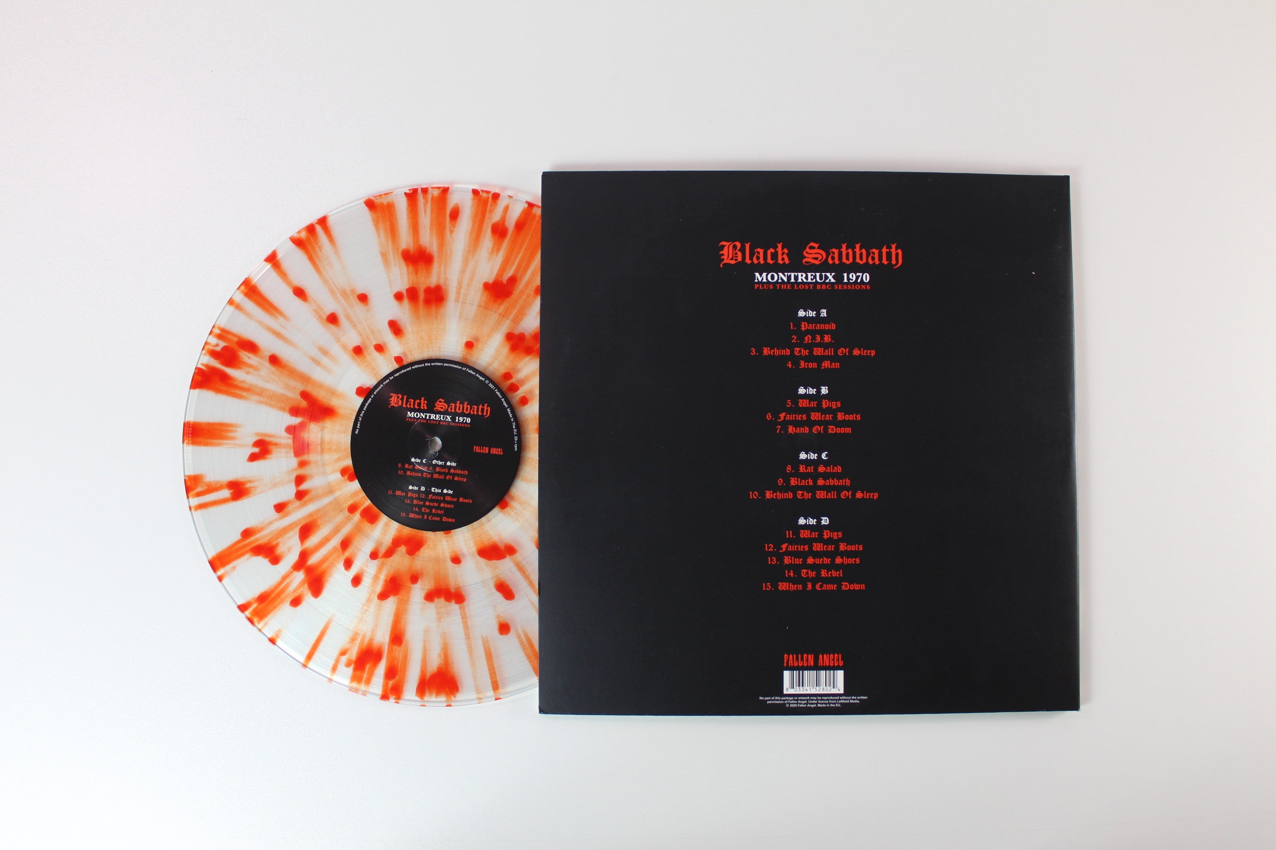 Black Sabbath - Montreux 1970 Plus The Lost BBC Sessions on Fallen Angel - Splatter Vinyl Unofficial