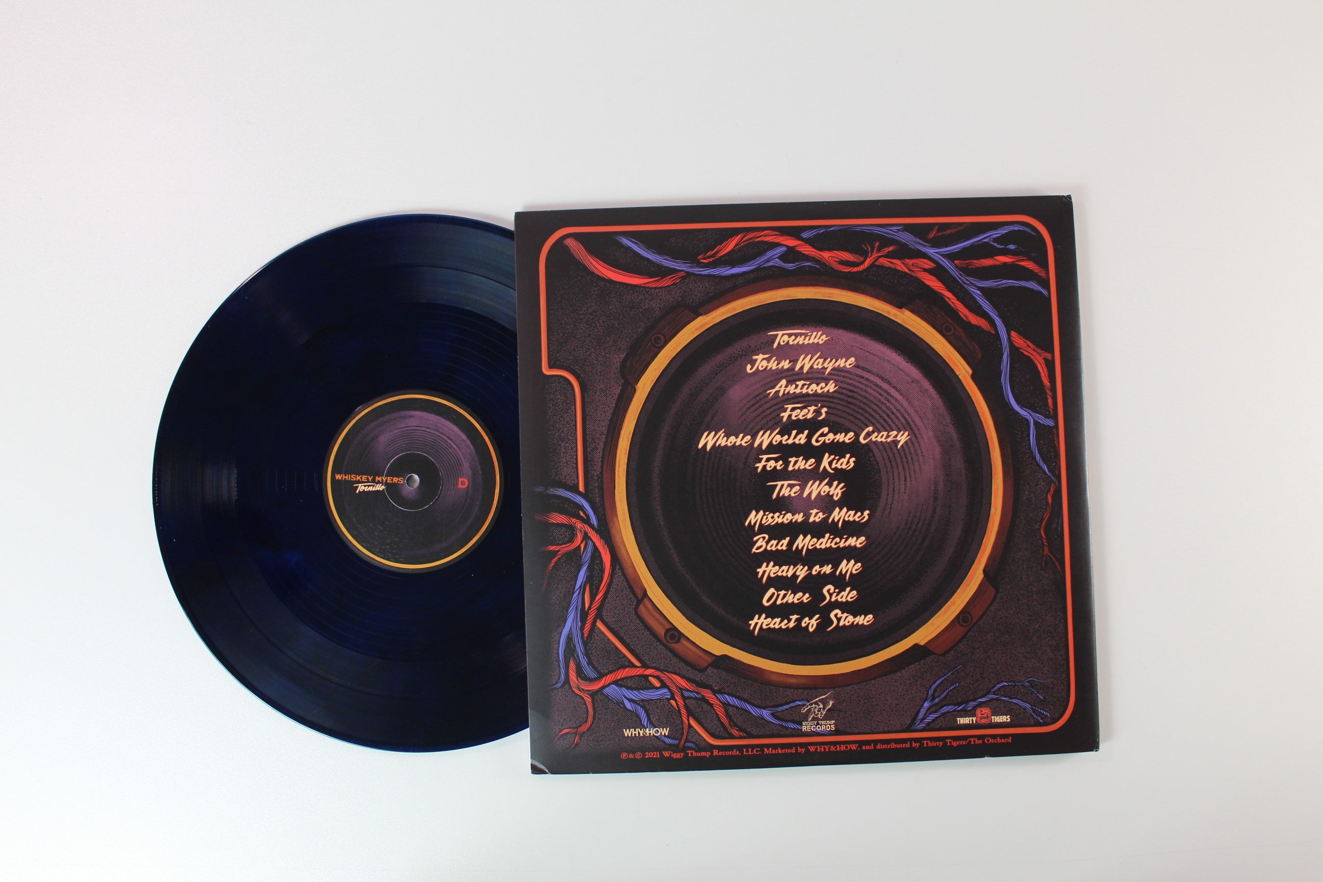 Whiskey Myers - Tornillo on Wiggy Thump Records - Translucent Blue with Black Swirl Colored Vinyl