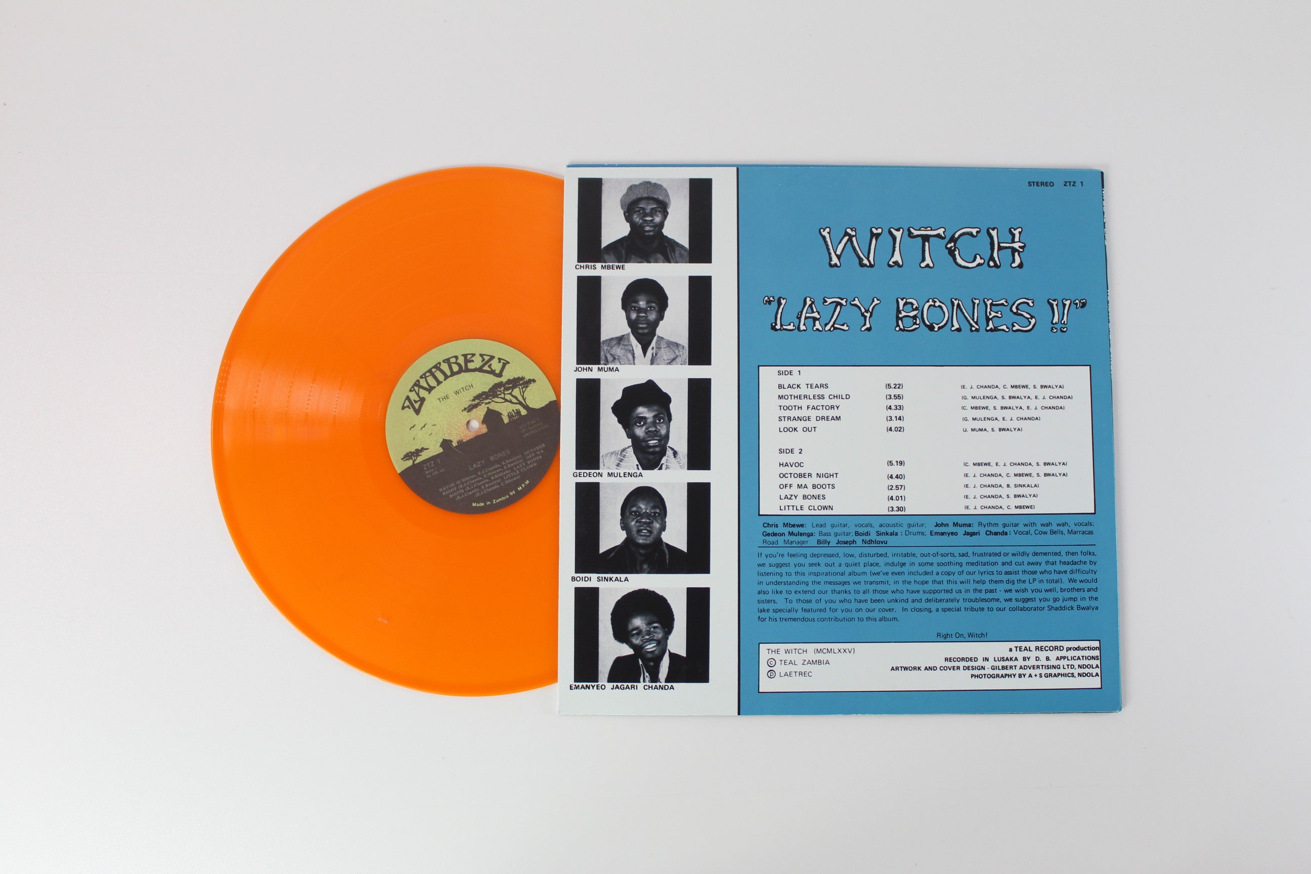 Witch - Lazy Bones!! on Now Again Ltd Orange Vinyl Reissue