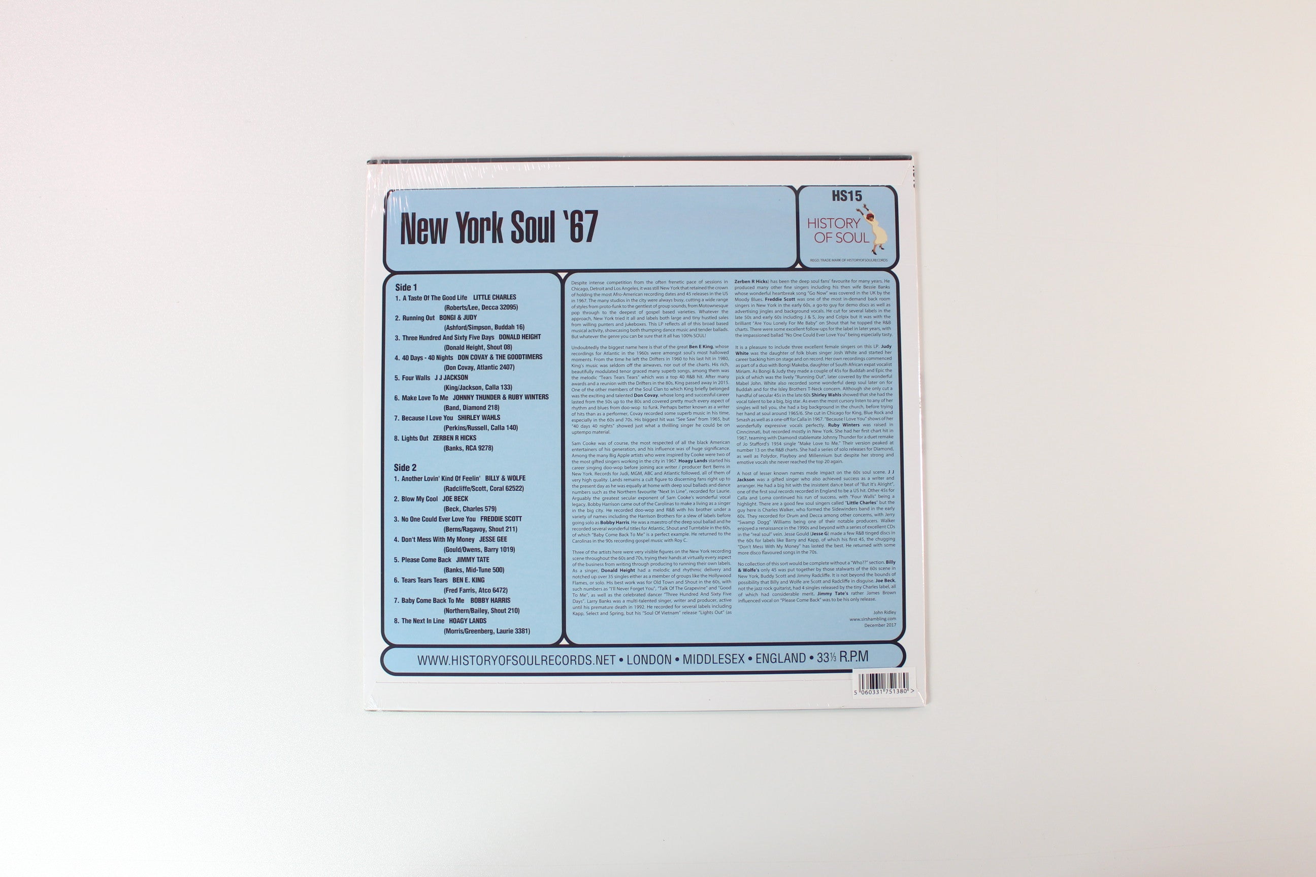 Various - New York Soul '67 on History Of Soul - Sealed
