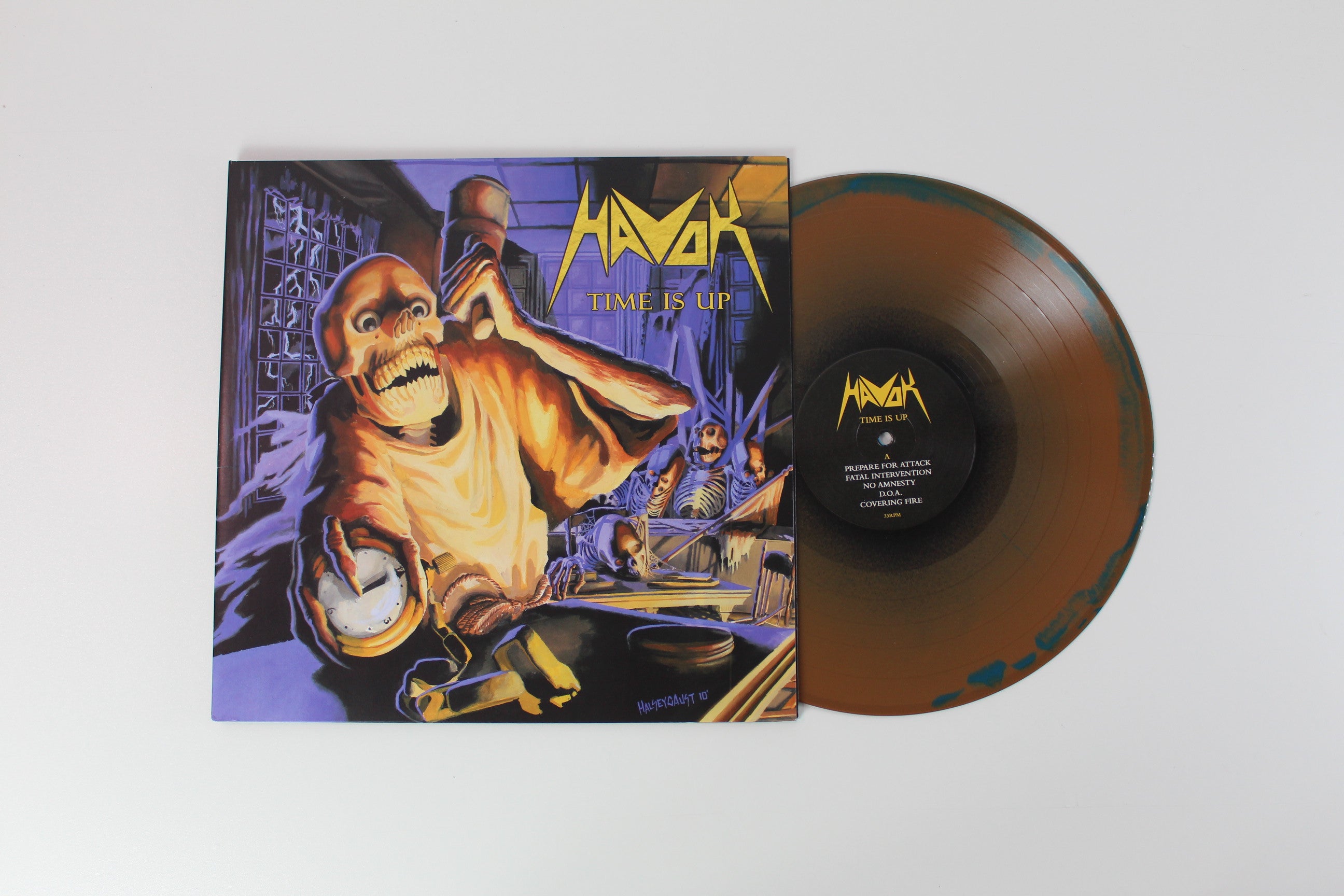 Havok - Time Is Up on Candlelight Ltd Black Brown & Blue Vinyl Reissue