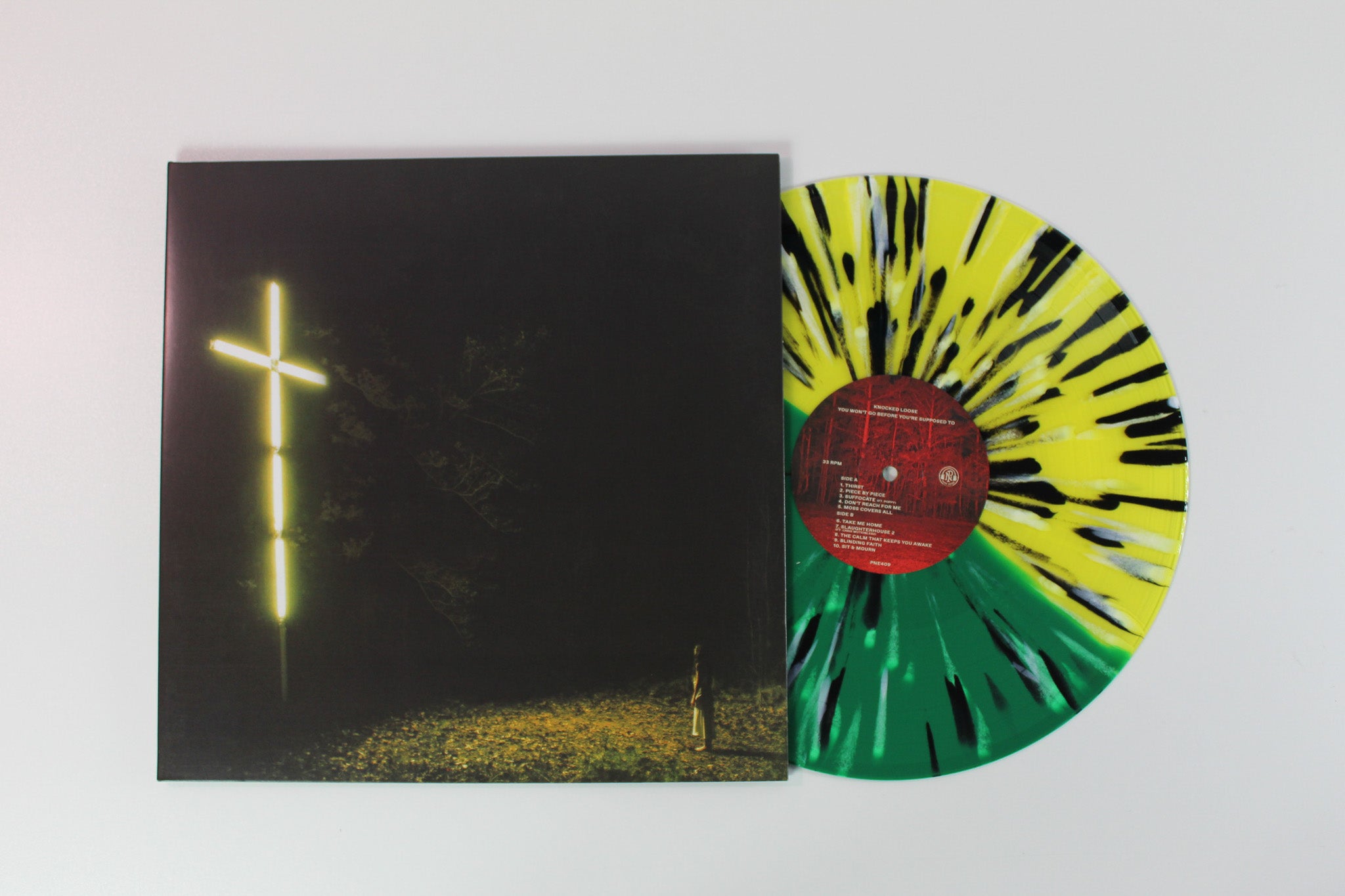 Knocked Loose - You Won't Go Before You're Supposed To on Pure Noise Green/Yellow W/ Black Splatter Reissue