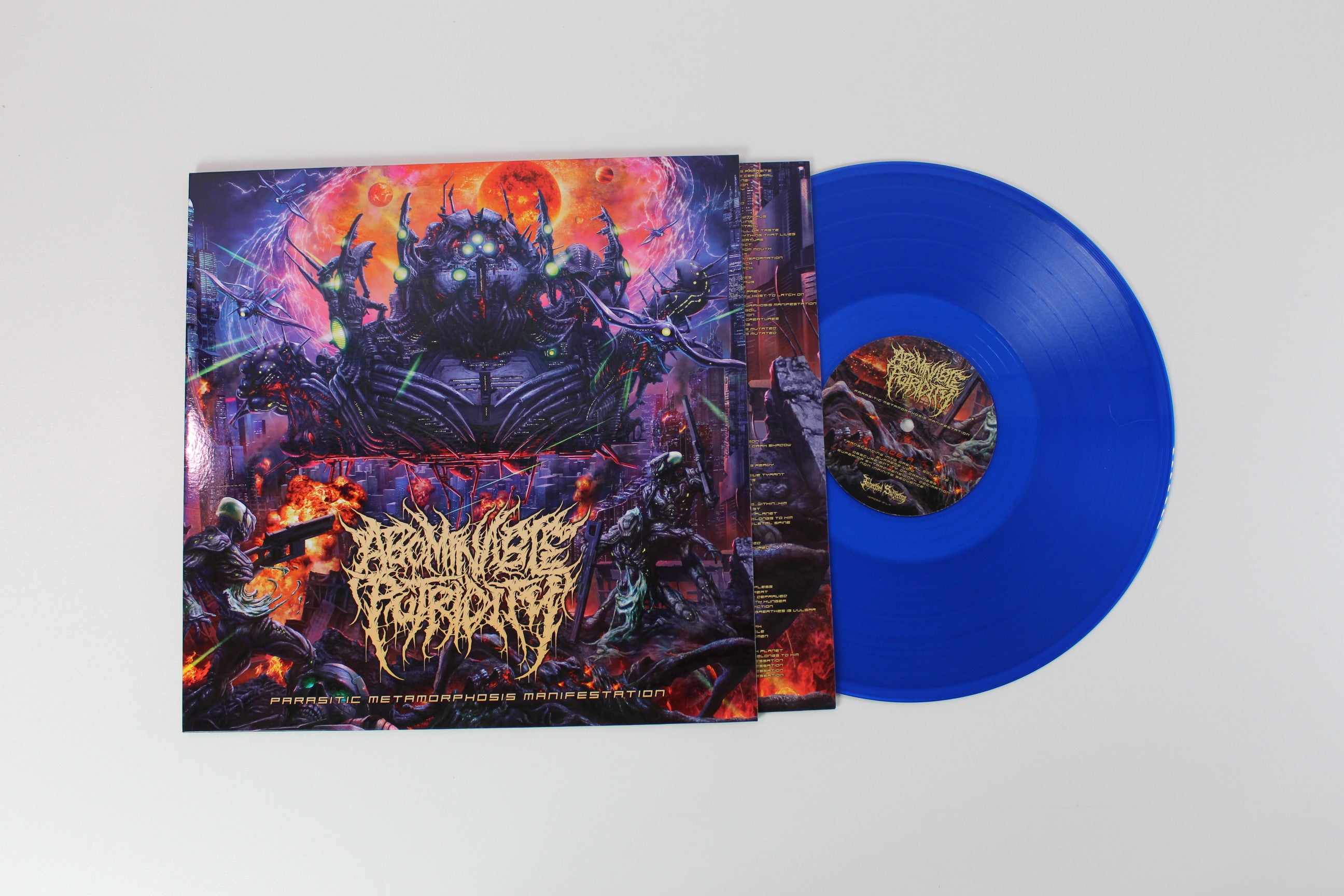 Abominable Putridity - Parasitic Metamorphosis Manifestation on Inherent Suffering Ltd Transparent Blue
