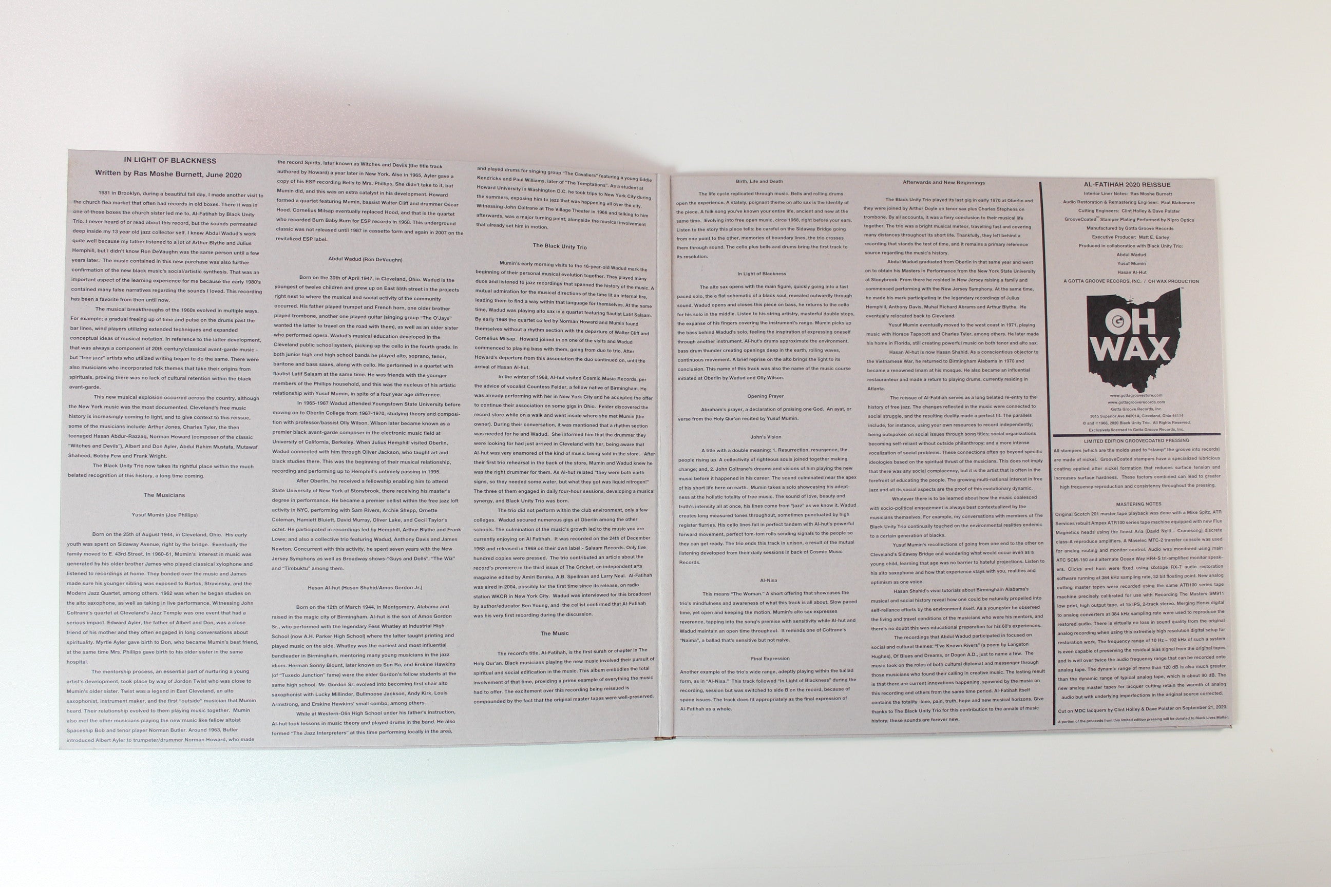 Black Unity Trio - Al-Fatihah on Salaam Records / Gotta Groove Records