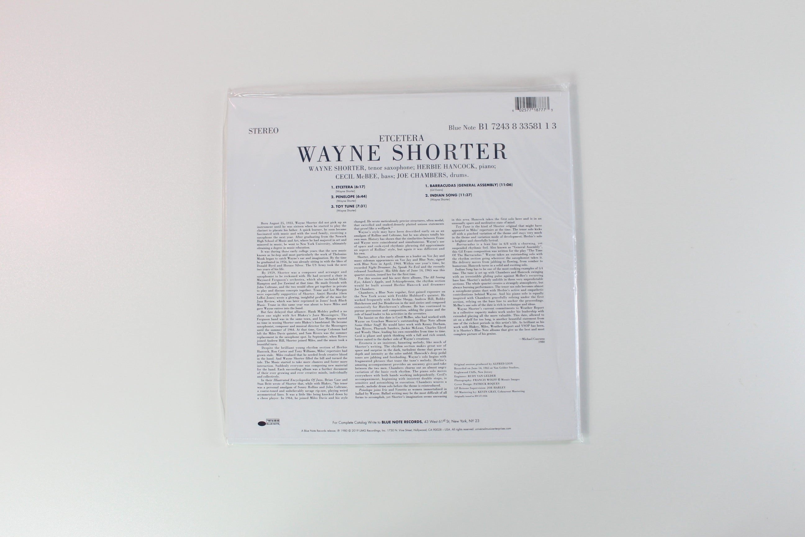 Wayne Shorter - Etcetera Blue Note Tone Poet Series Reissue Sealed
