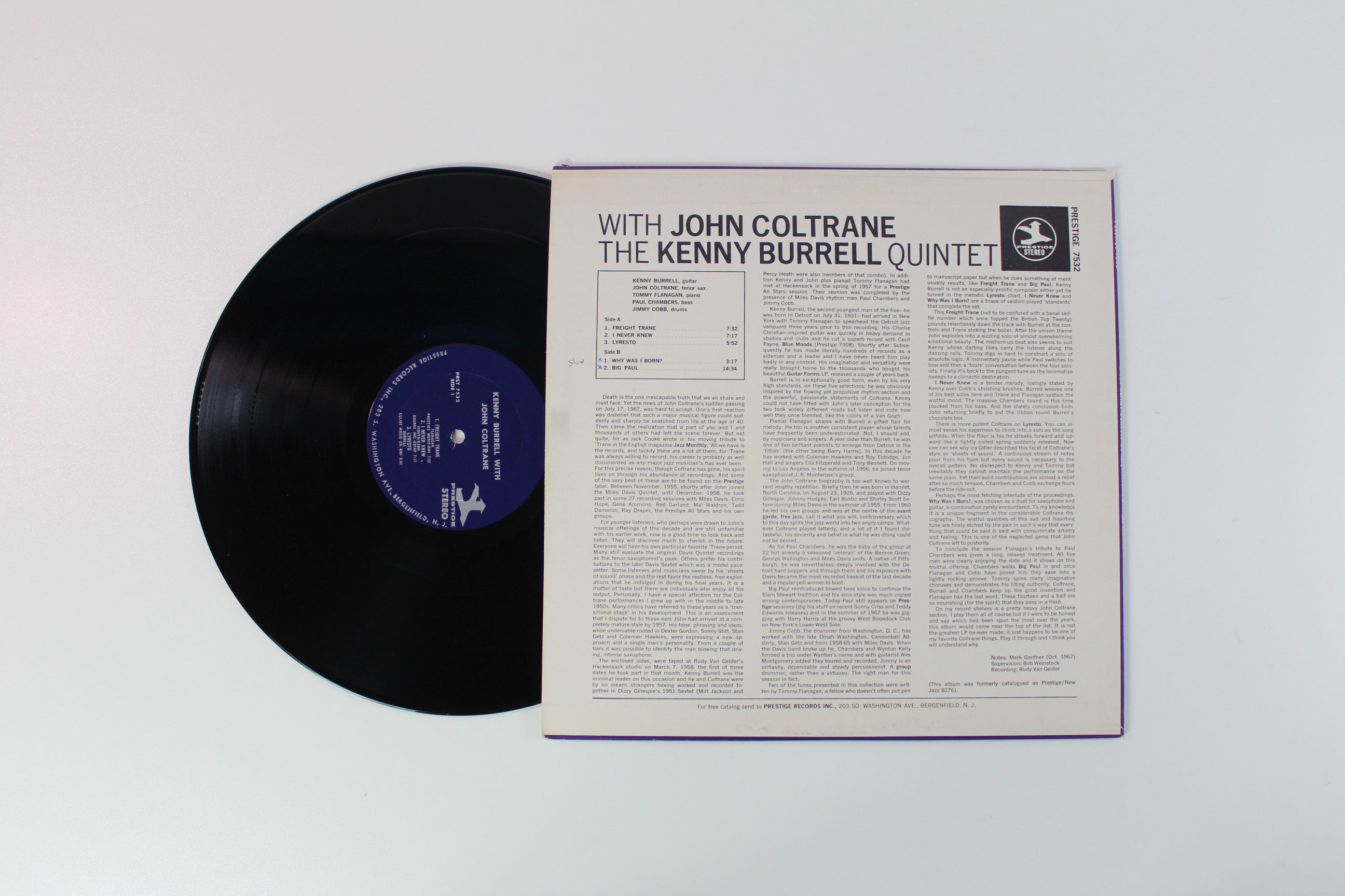 The Kenny Burrell Quintet - The Kenny Burrell Quintet With John Coltrane on Prestige Stereo Reissue