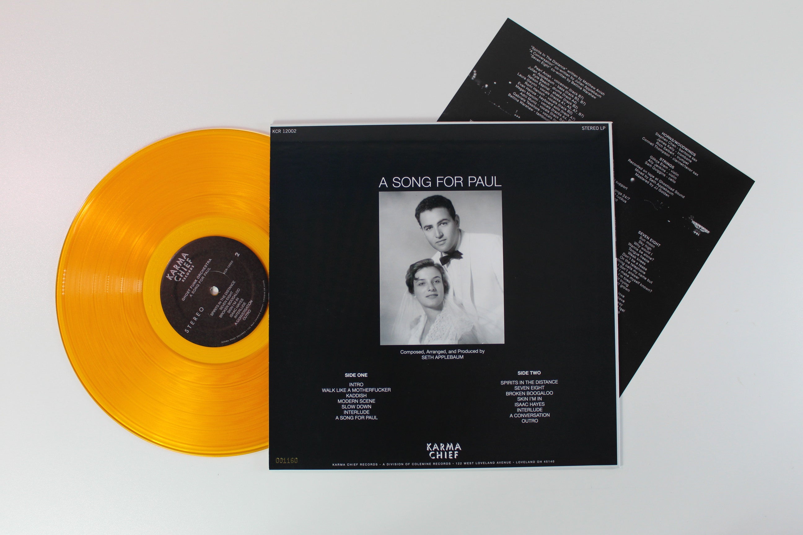Ghost Funk Orchestra - A Song For Paul on Karma Chief Ltd Numbered Gold Vinyl