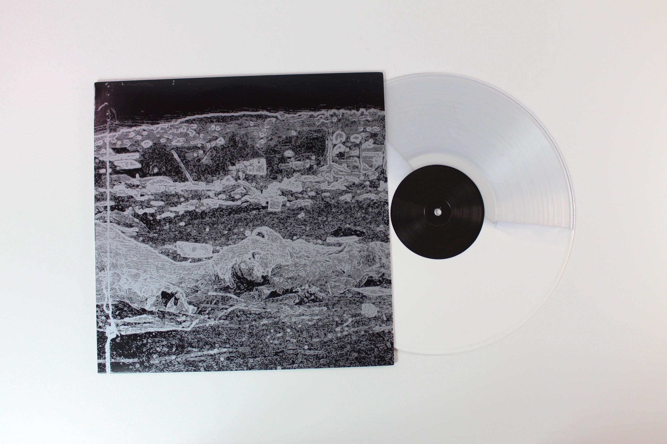 Xiu Xiu - Knife Play on Graveface White/Clear Split Reissue With Clear Vinyl 7"