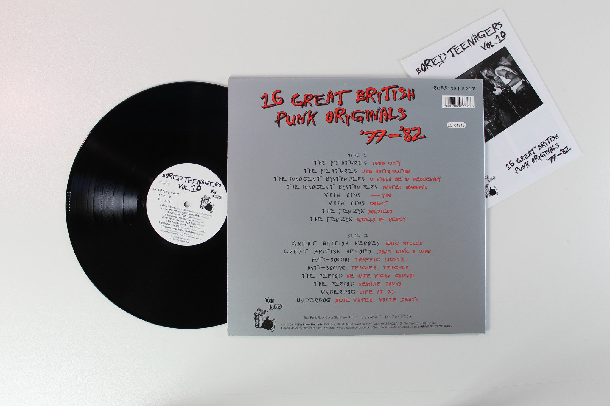 Various - Bored Teenagers Vol.10: 16 Great British Punk Originals '77-'82 on Bin Liner Records