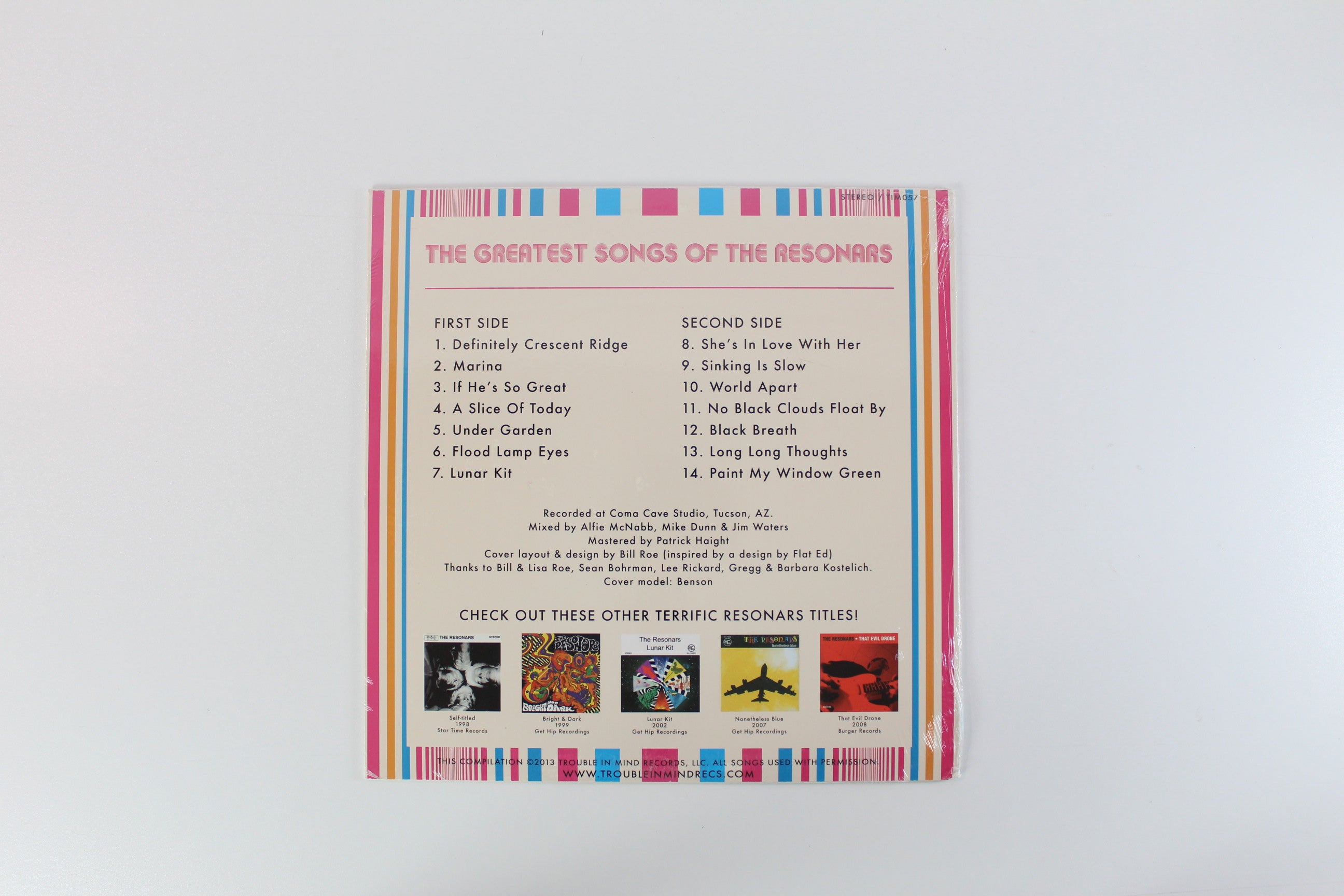 The Resonars - The Greatest Songs Of The Resonars on Trouble in Mind Ltd Colored Vinyl Sealed