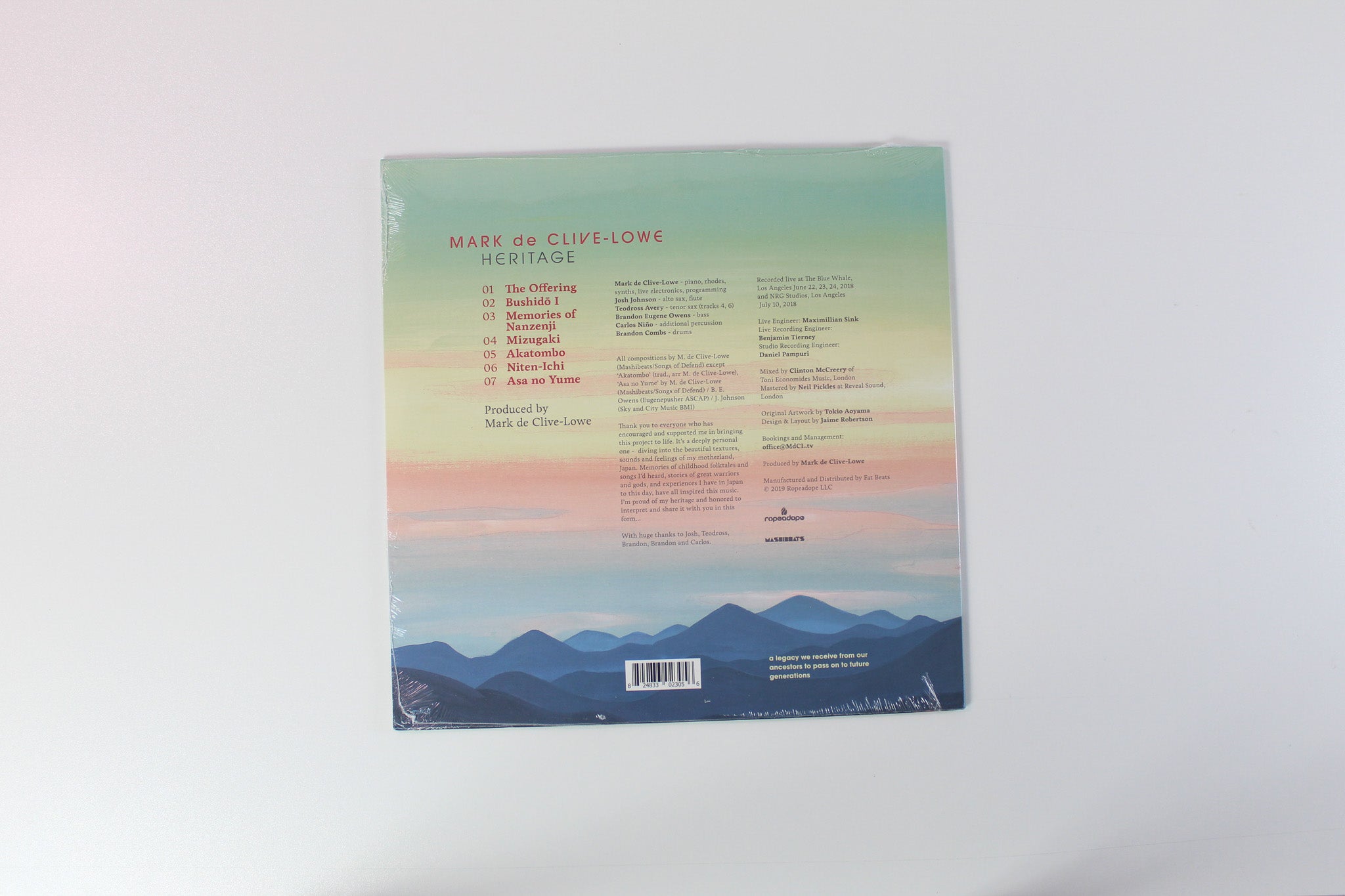 Mark De Clive-Lowe - Heritage on Ropeadope - Sealed Red Vinyl