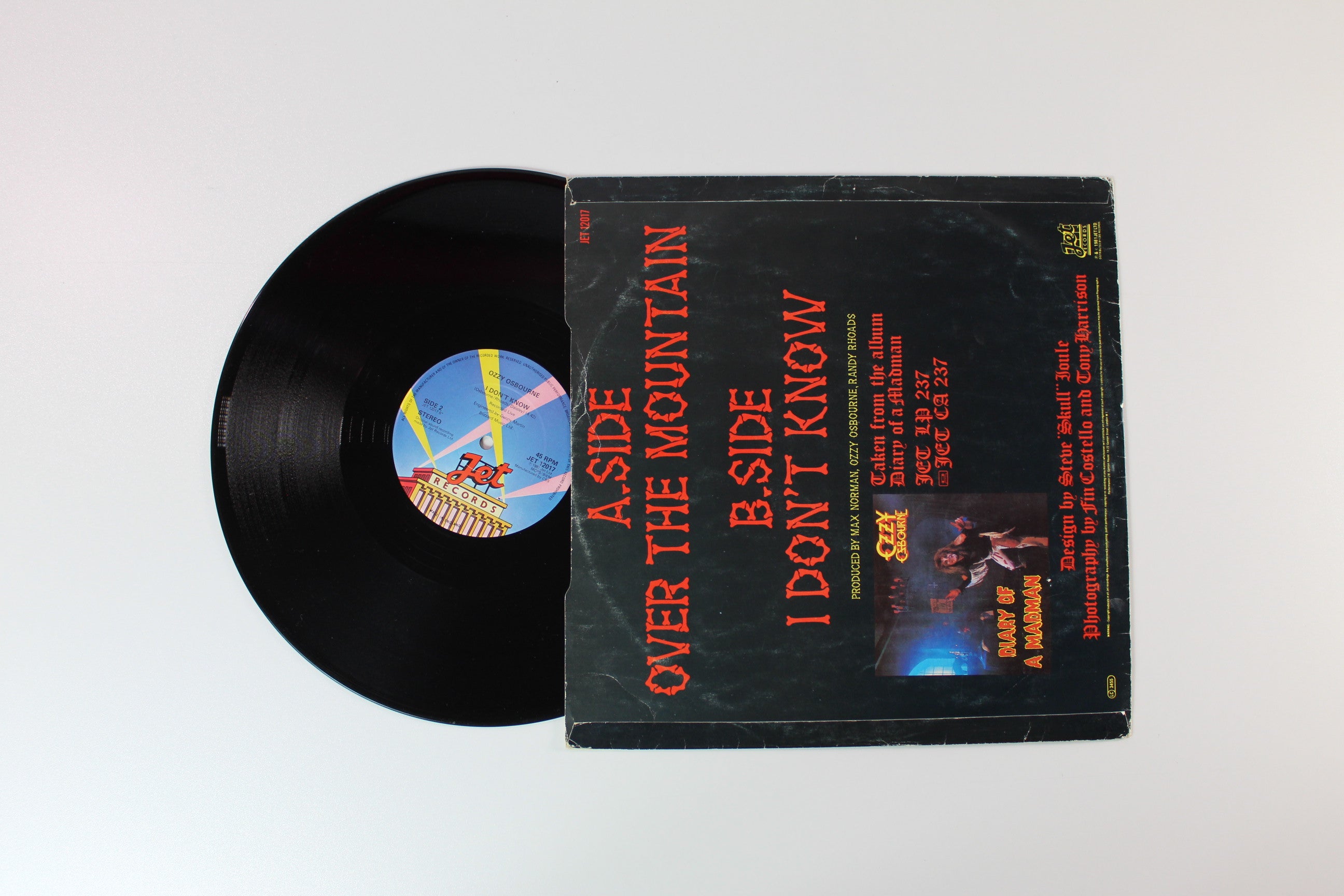 Ozzy Osbourne - Over The Mountain on Jet Records 12" Single