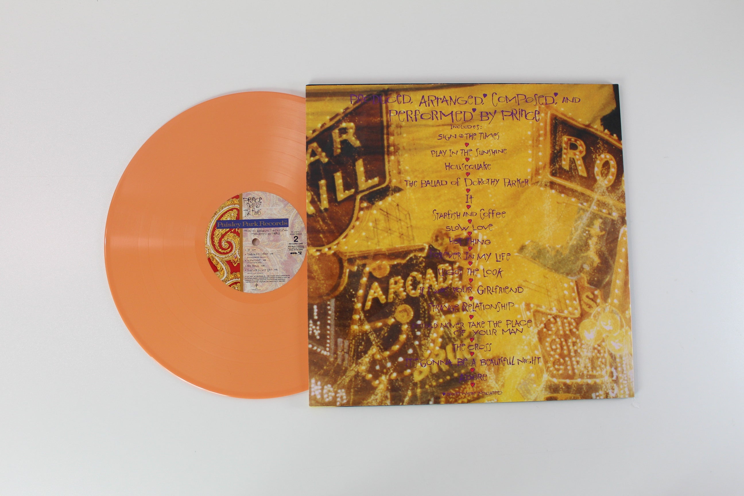 Prince - Sign "O" The Times on NPG Records / Warner Records - Limited Edition - Peach Vinyl - Reissue