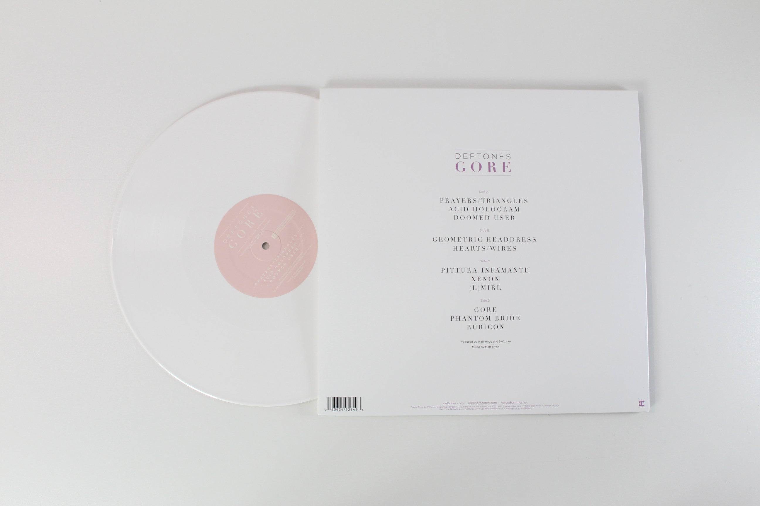 Deftones - Gore on Reprise Records - White Vinyl