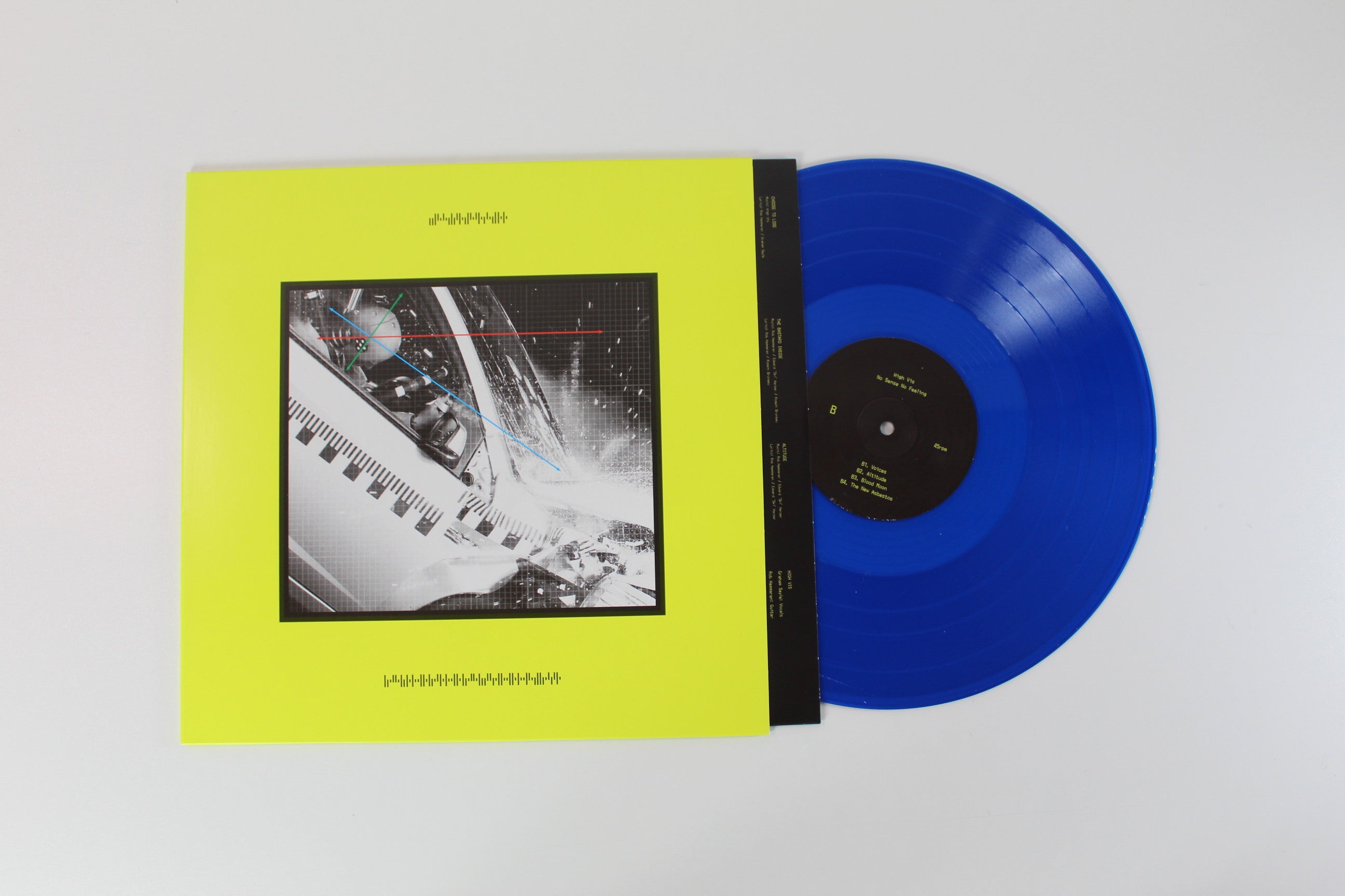 High Vis - No Sense No Feeling on Venn Records - 45 RPM - Blue Colored Vinyl