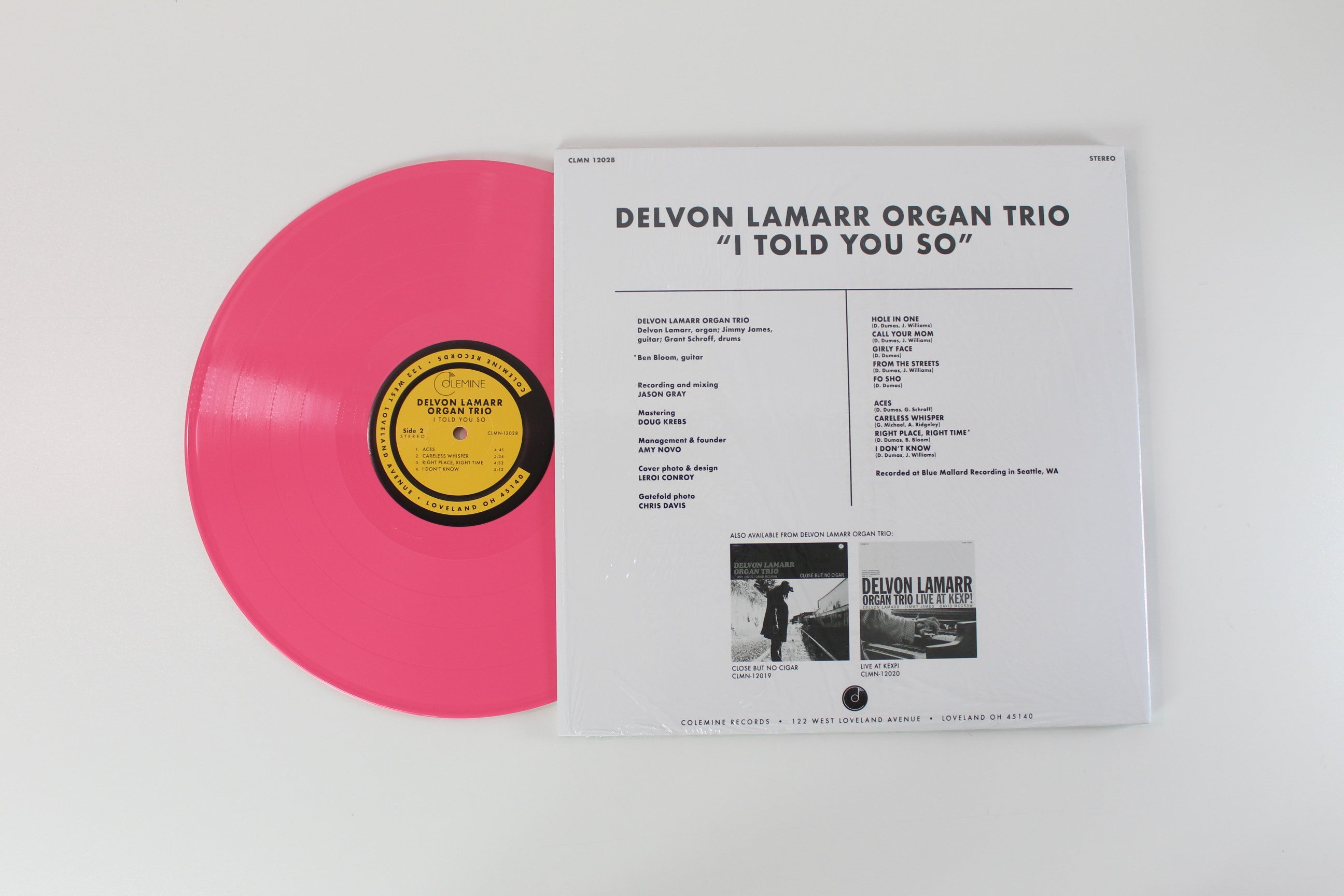 Delvon Lamarr Organ Trio - I Told You So on Colemine Records - Limited Edition - Pink Vinyl