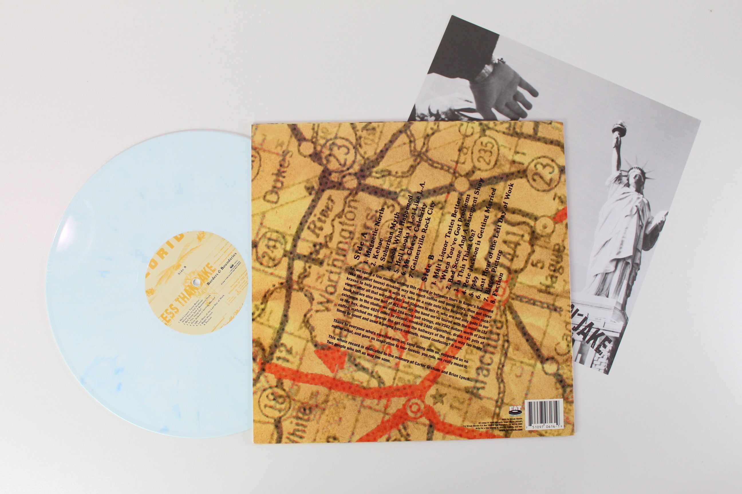Less Than Jake - Borders & Boundaries on Fat Wreck Chords - Limited Edition - Light Blue Vinyl