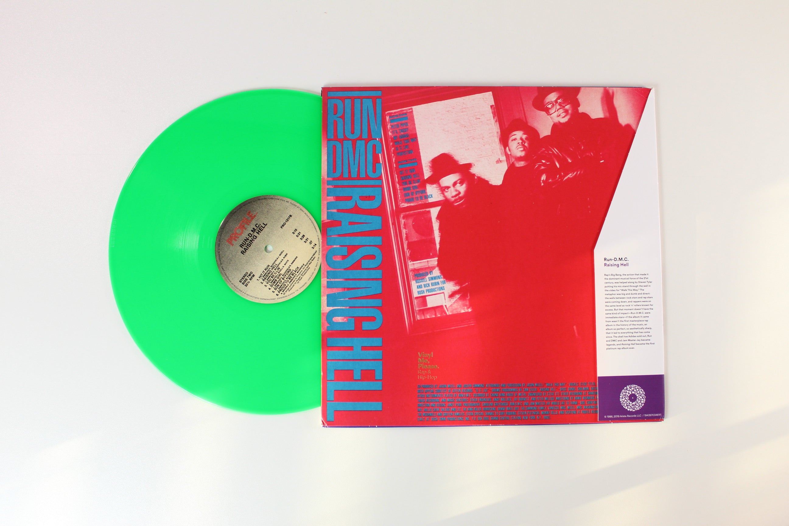 Run-DMC - Raising Hell on Profile Vinyl Me Please Green Neon Reissue