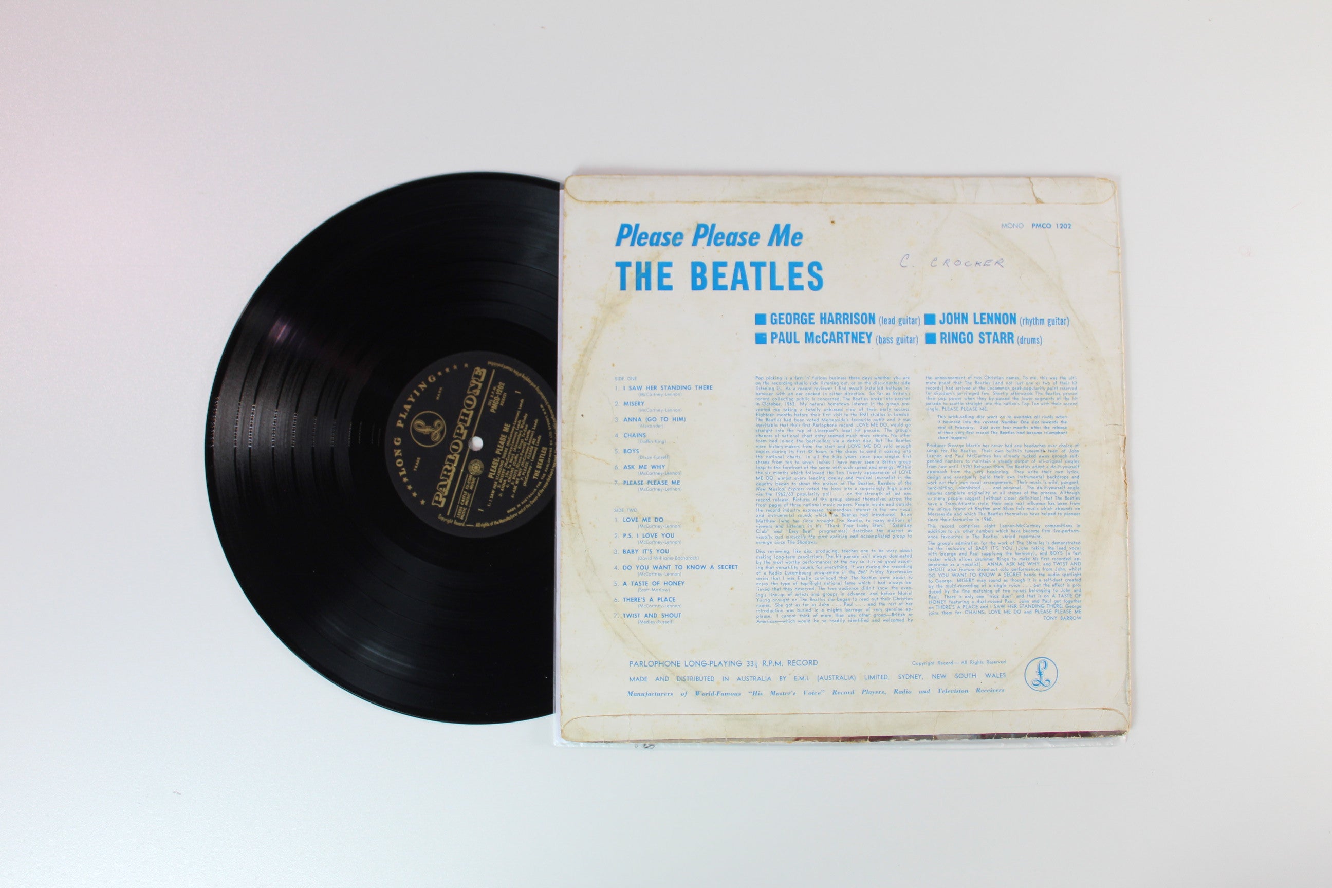 The Beatles - Please Please Me on Parlophone October 1963 Mono 1st Australian Pressing