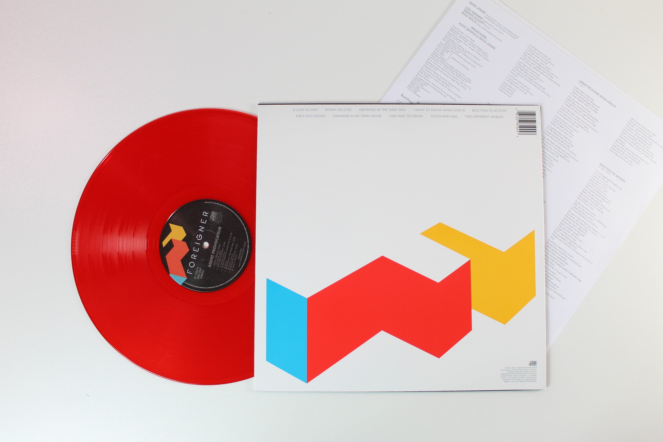 Foreigner - Agent Provocateur on Atlantic Translucent Rhino Red Reissue With Bonus 7"