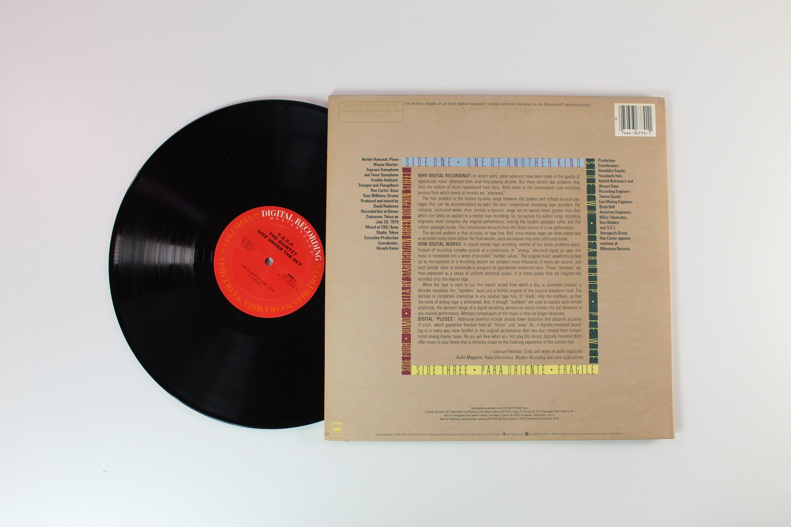 The V.S.O.P. Quintet - Live Under The Sky on Columbia Digital Mastersound