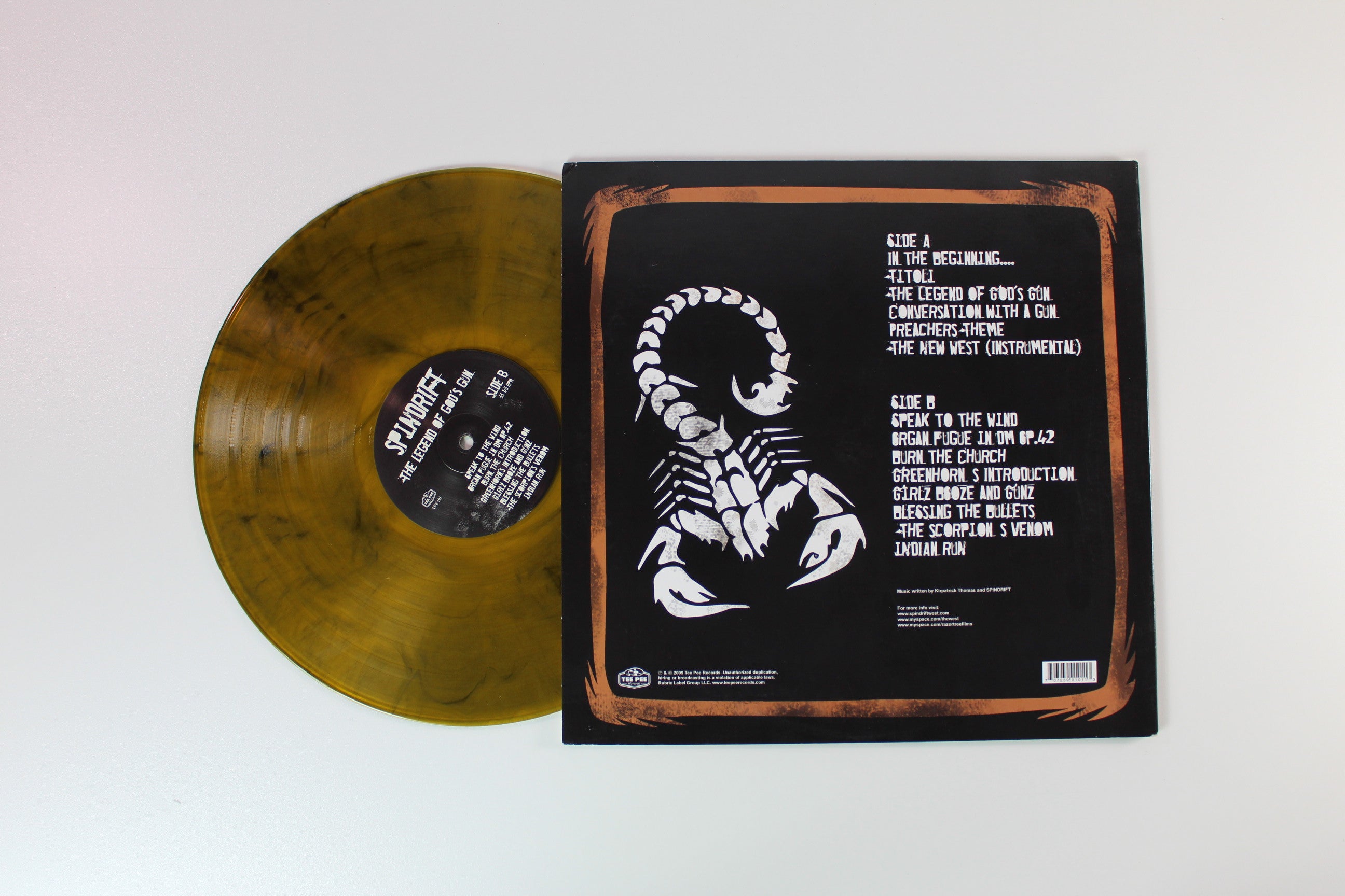 Spindrift - The Legend Of God's Gun on Tee Pee Translucent Orange Smoked Vinyl
