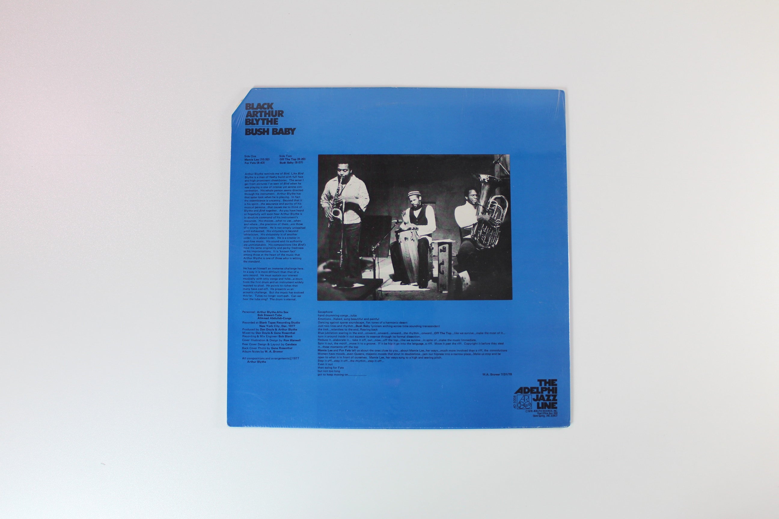 Arthur Blythe - Bush Baby on Adelphi Sealed