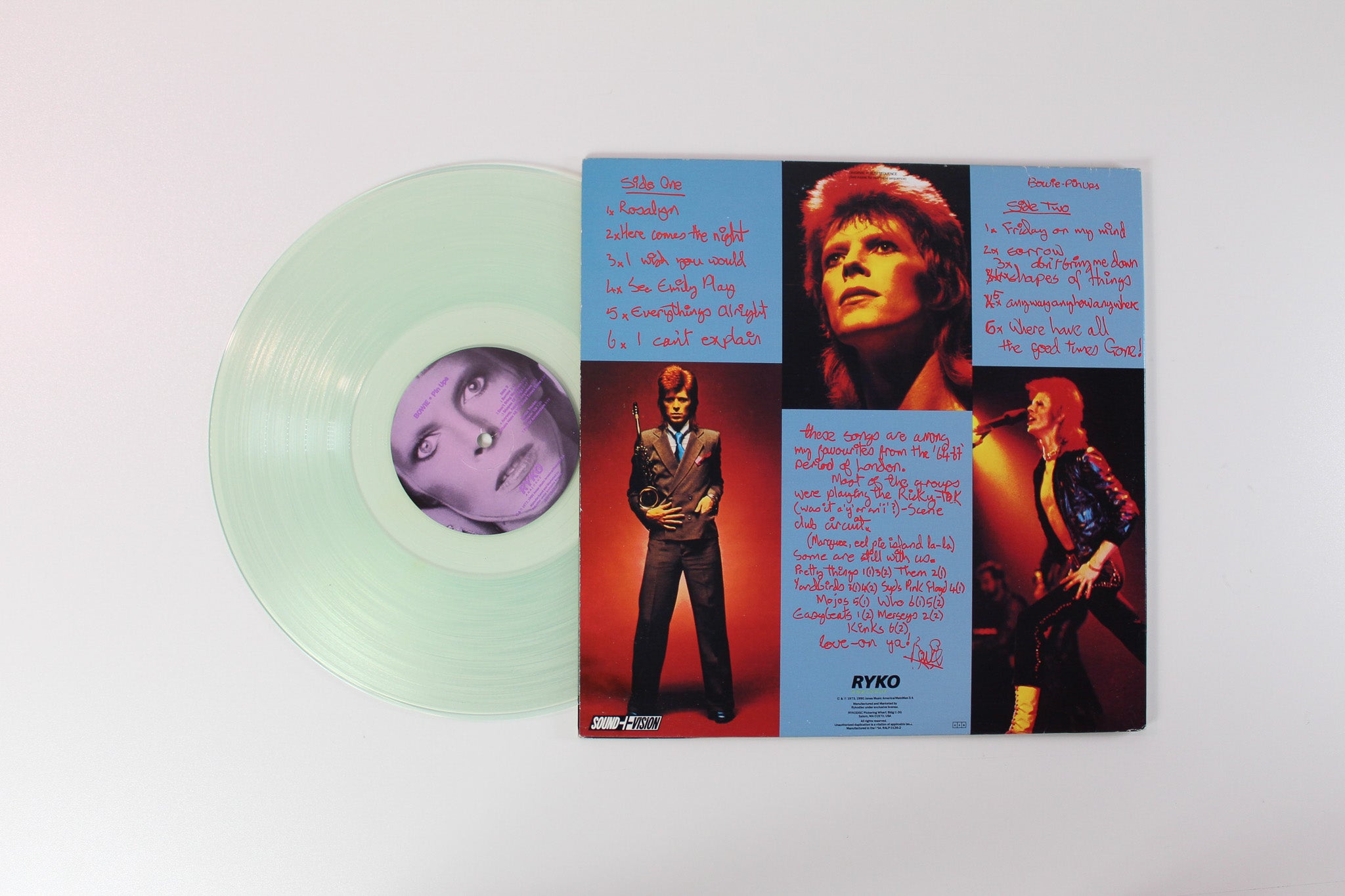 David Bowie - Pinups on Ryko Ltd Clear Vinyl Reissue