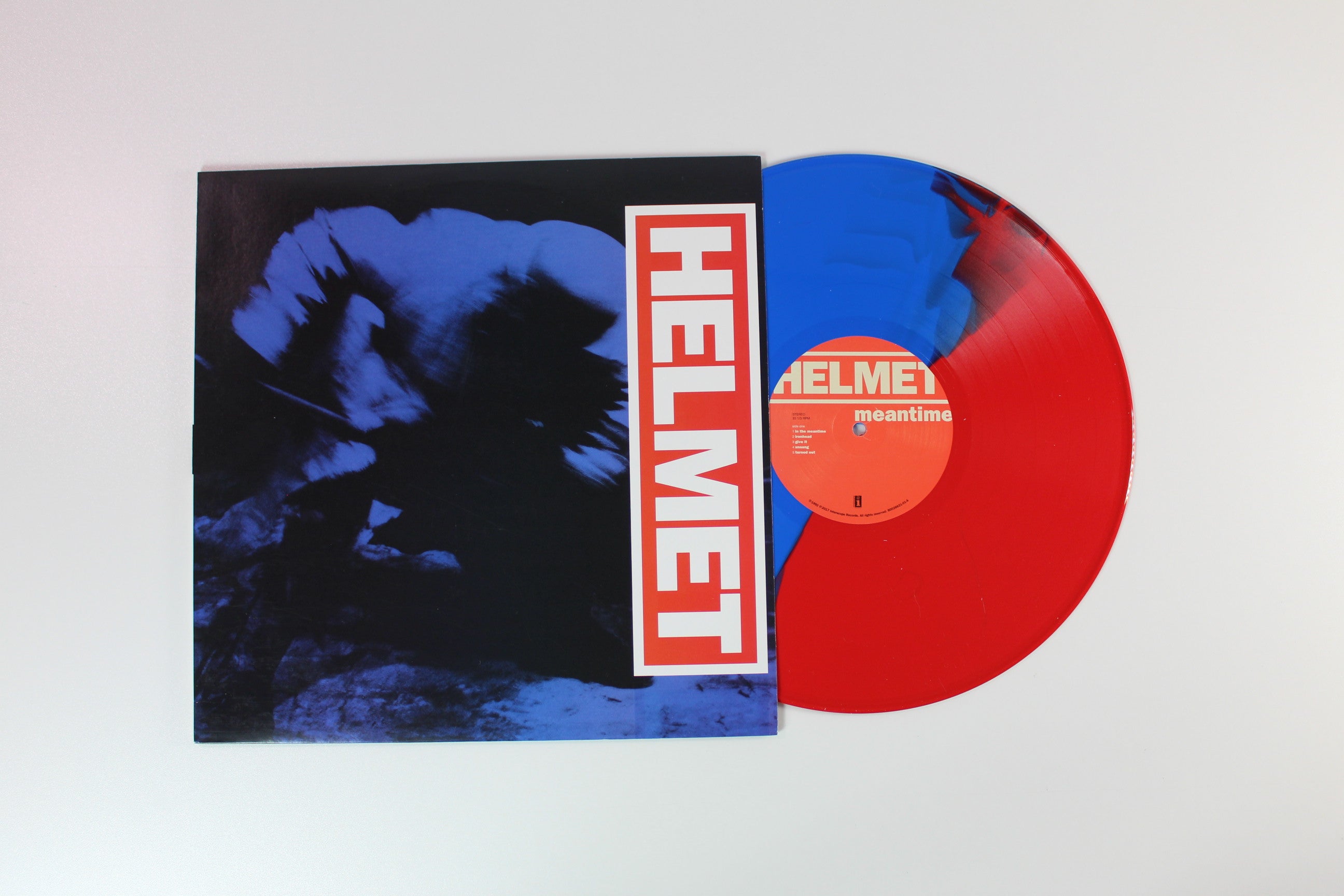 Helmet - Meantime on Interscope Ltd Red / Blue Split Vinyl Reissue