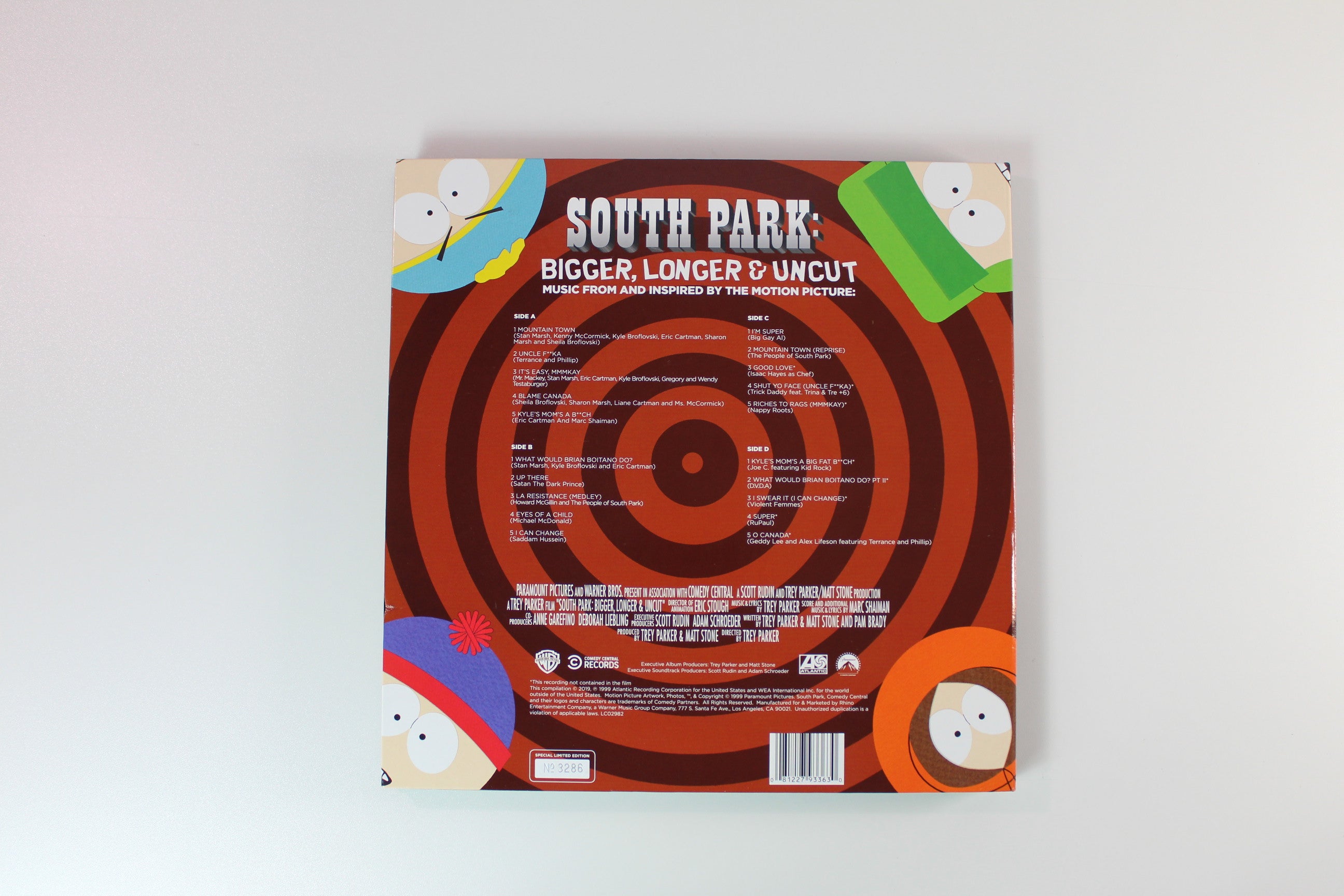 Various - Music From And Inspired By The Motion Picture South Park: Bigger, Longer & Uncut on Atlantic - Blue & Green Vinyl