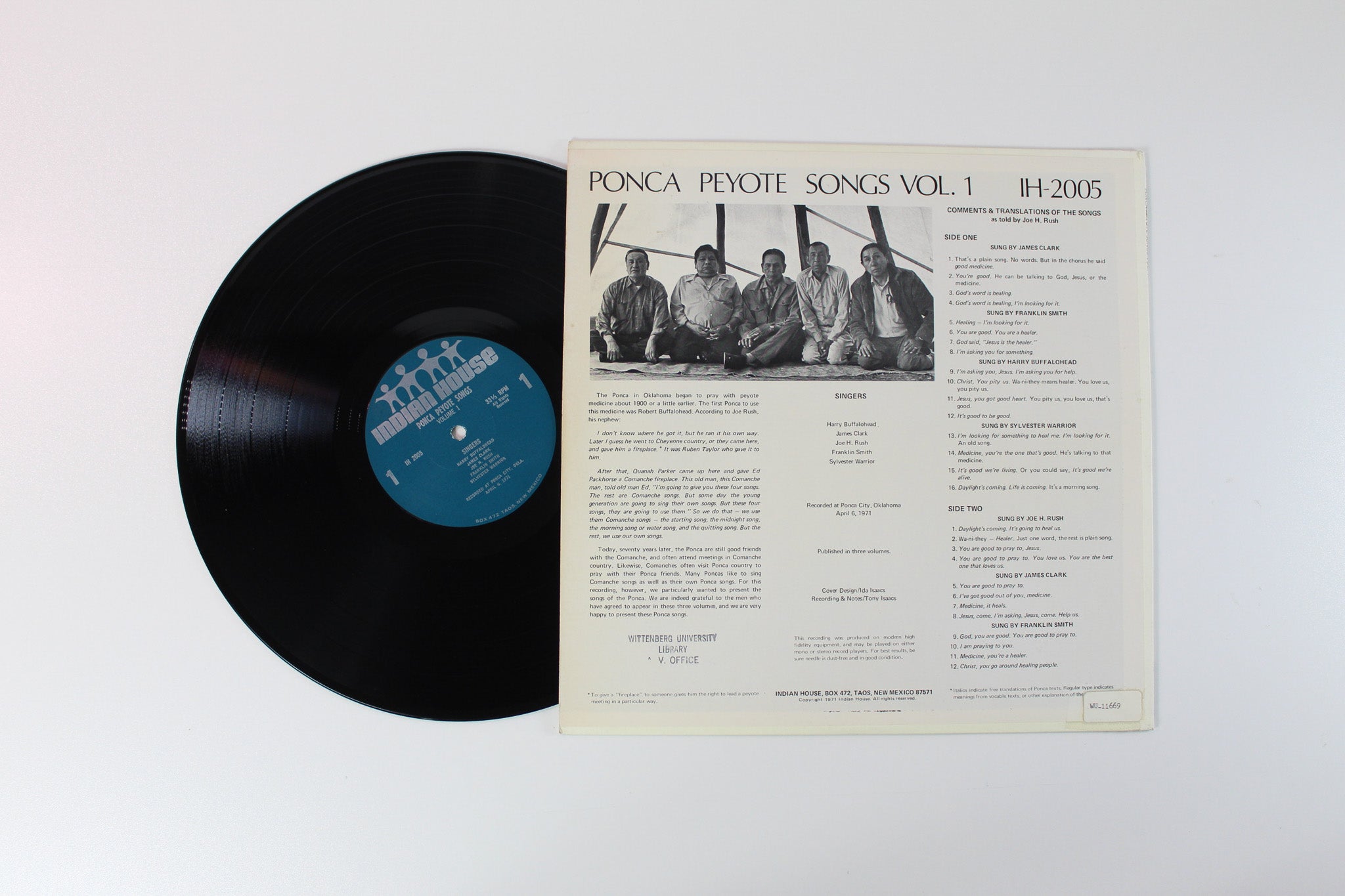 Ponca - Ponca Peyote Songs Vol. 1 on Indian House
