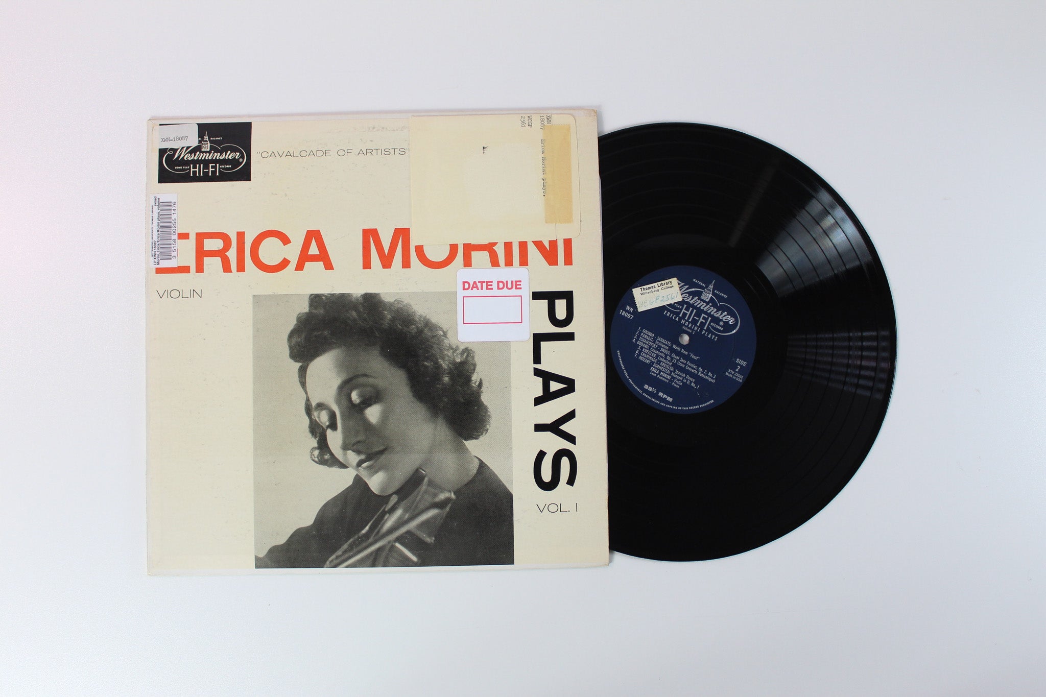 Erica Morini - Erica Morini Plays: Volume 1 on Westminster Mono